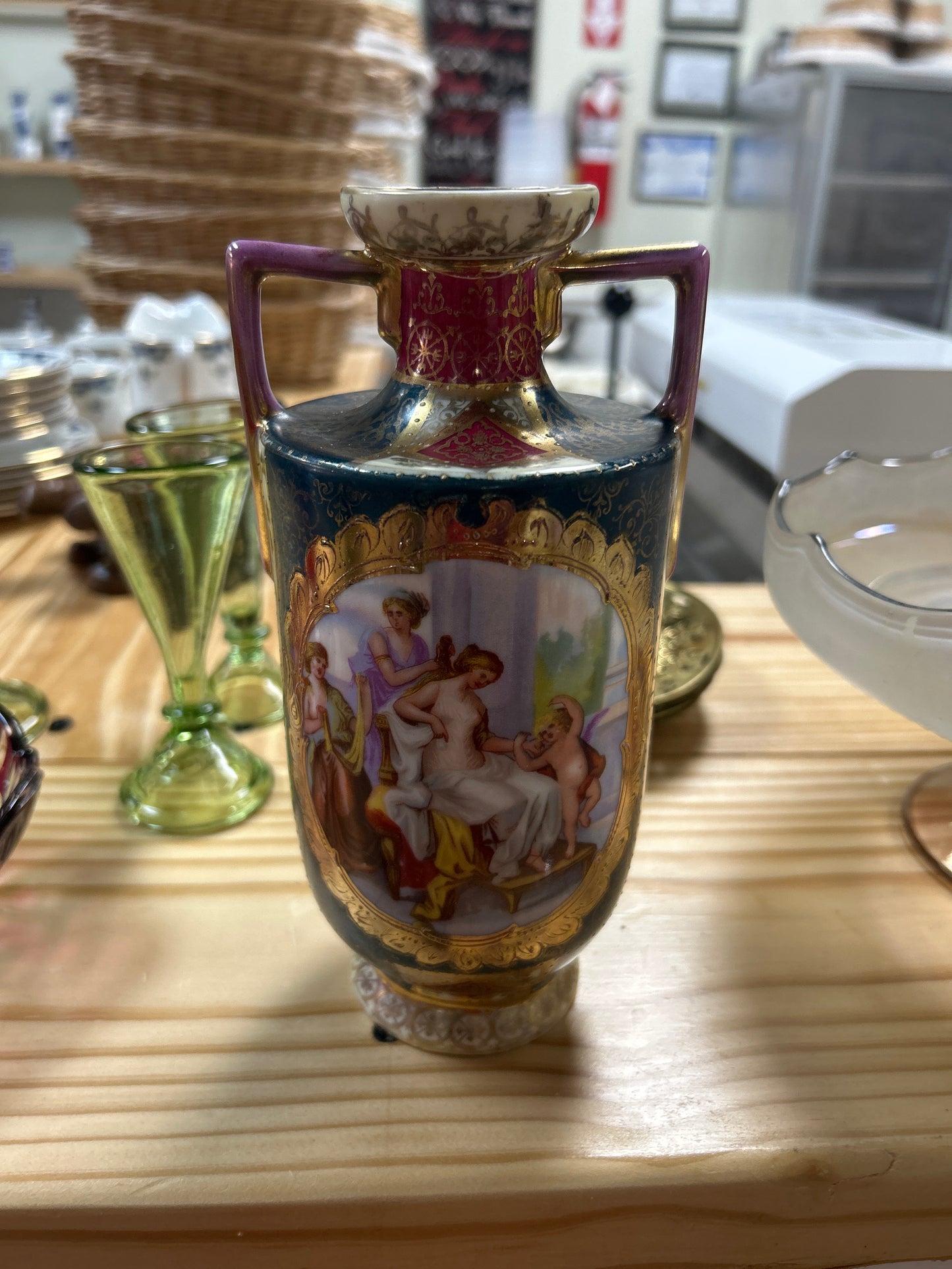 Antique Royal Vienna Porcelain Vase