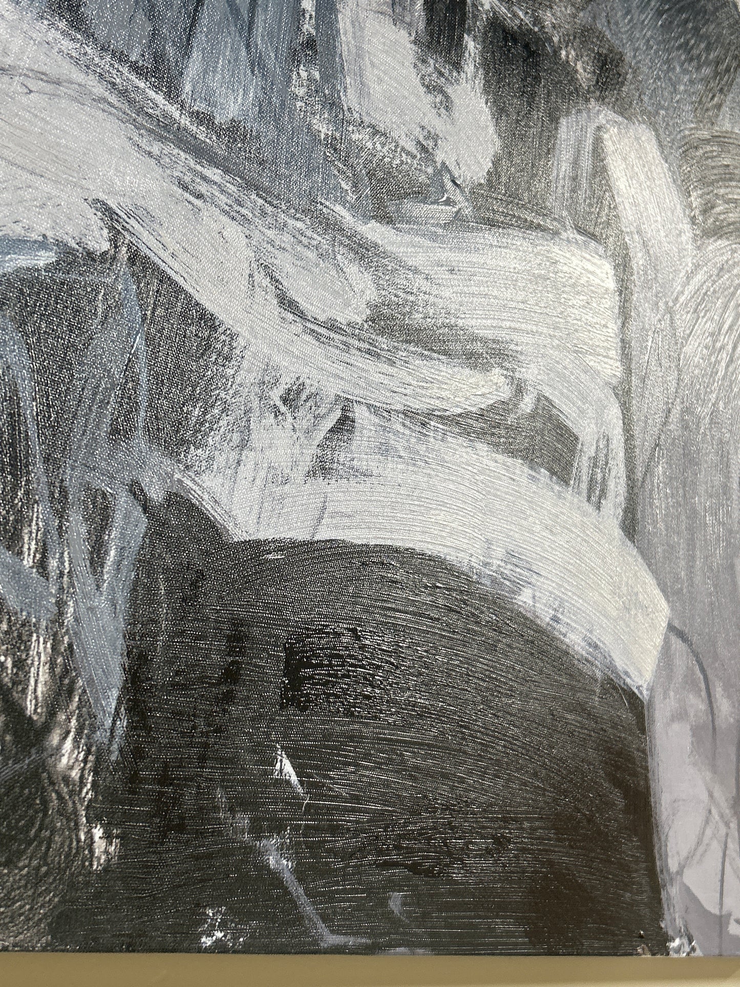 Abstract Art 32”x32” B/W