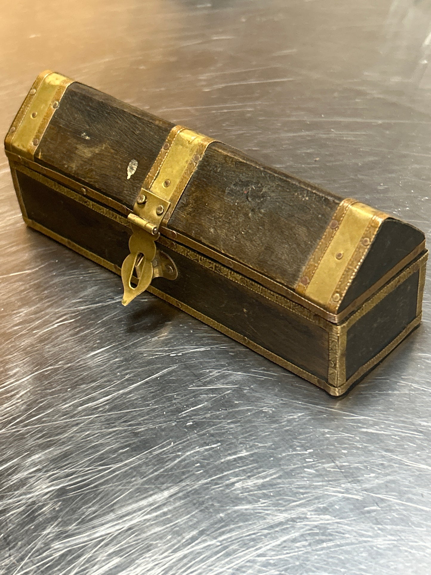 6” Wood Trinket Chest Vintage