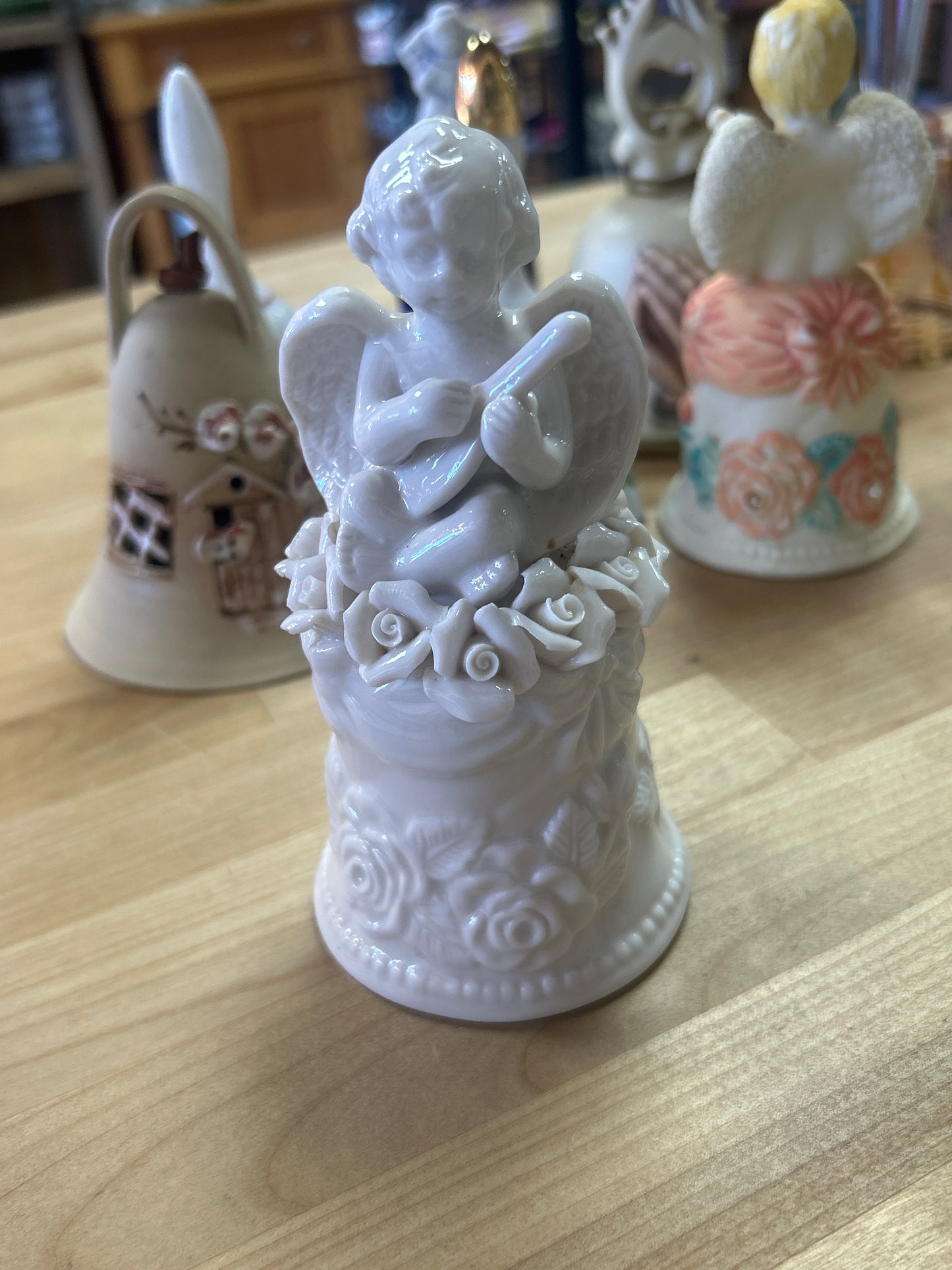 Vintage Flowered Angel Bell (0804)