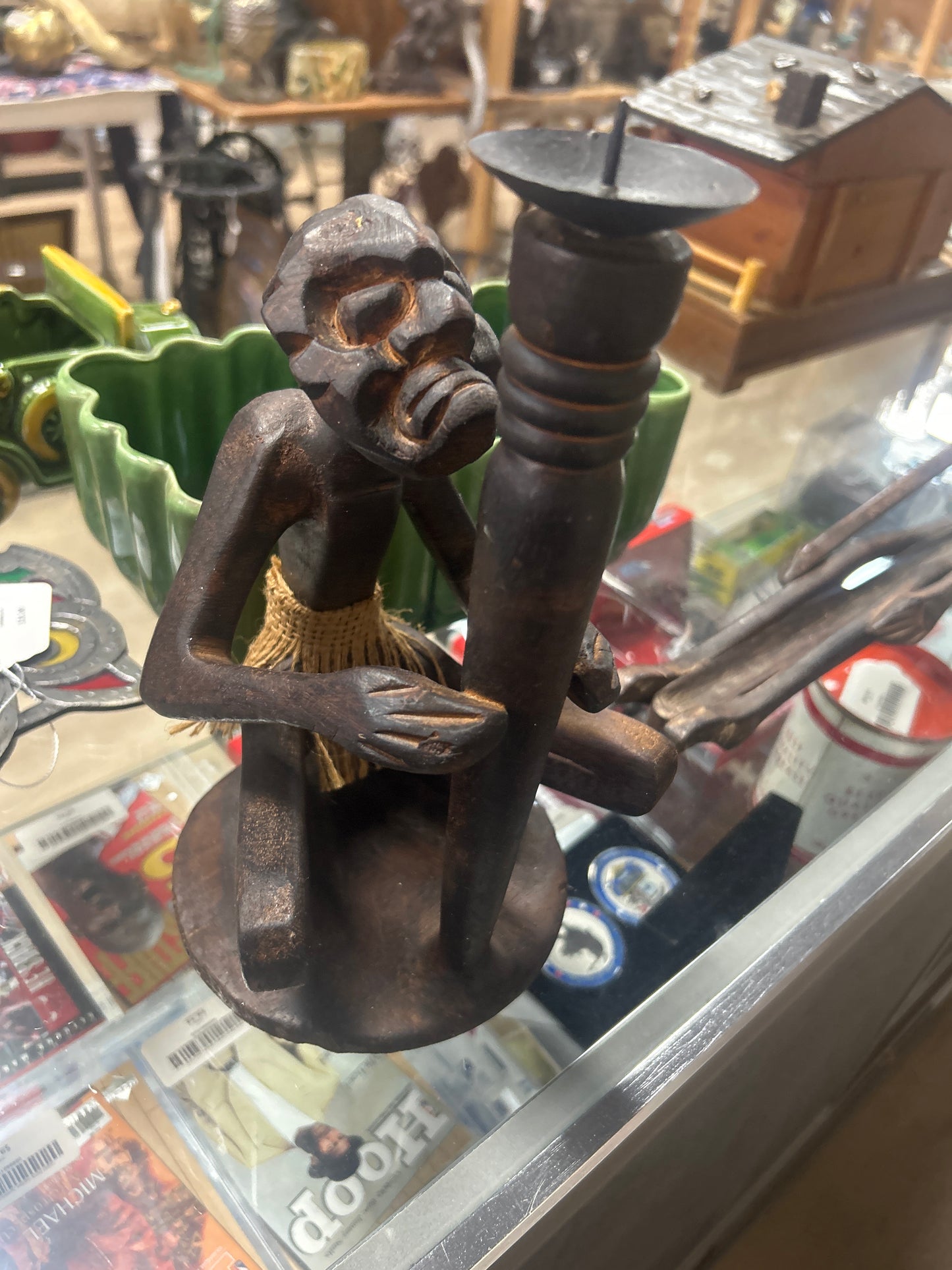 Wooden Man with Candle