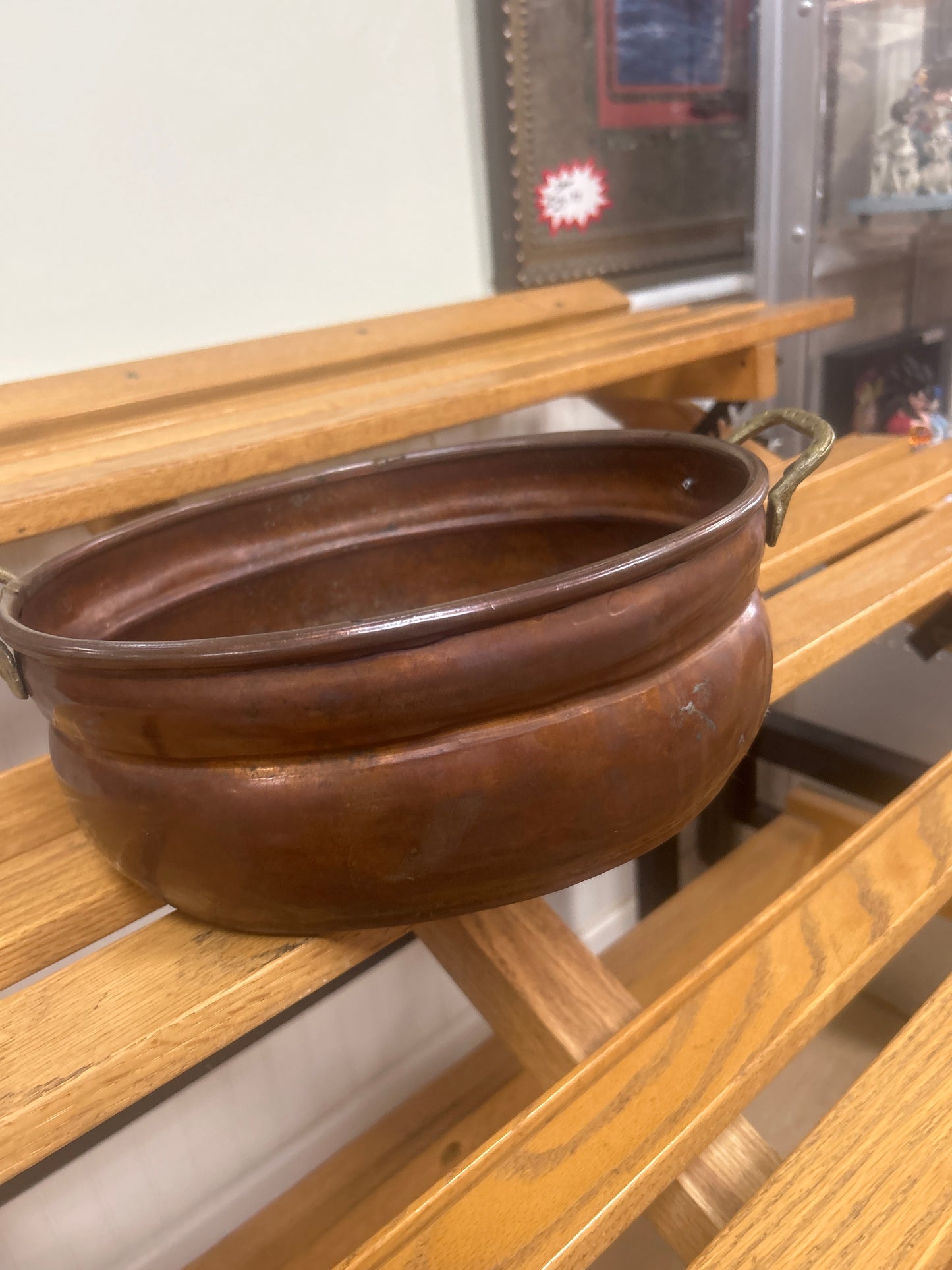 Antique Copper Bowl (repaired on handle)