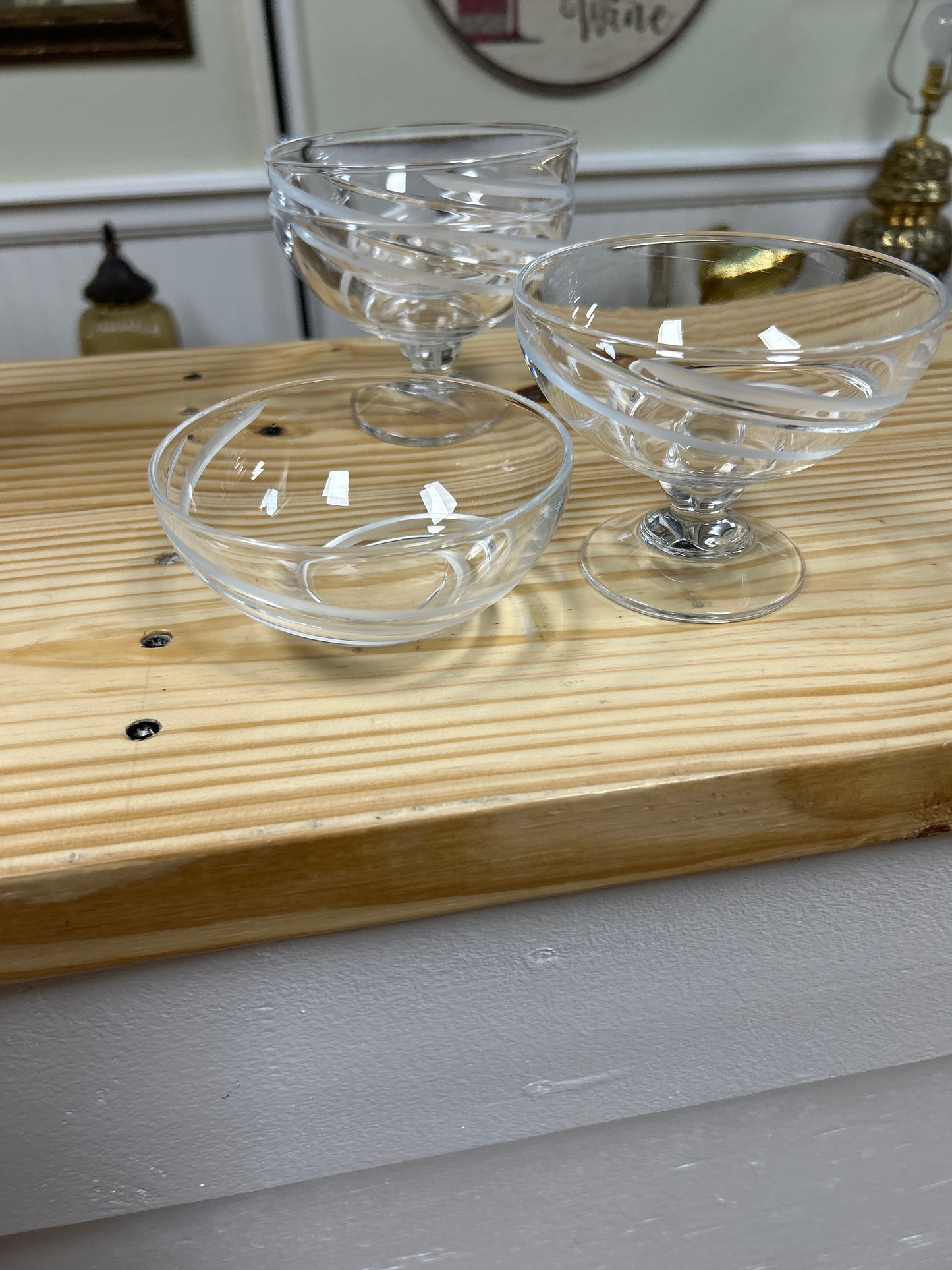 Glass bowl and dish combination