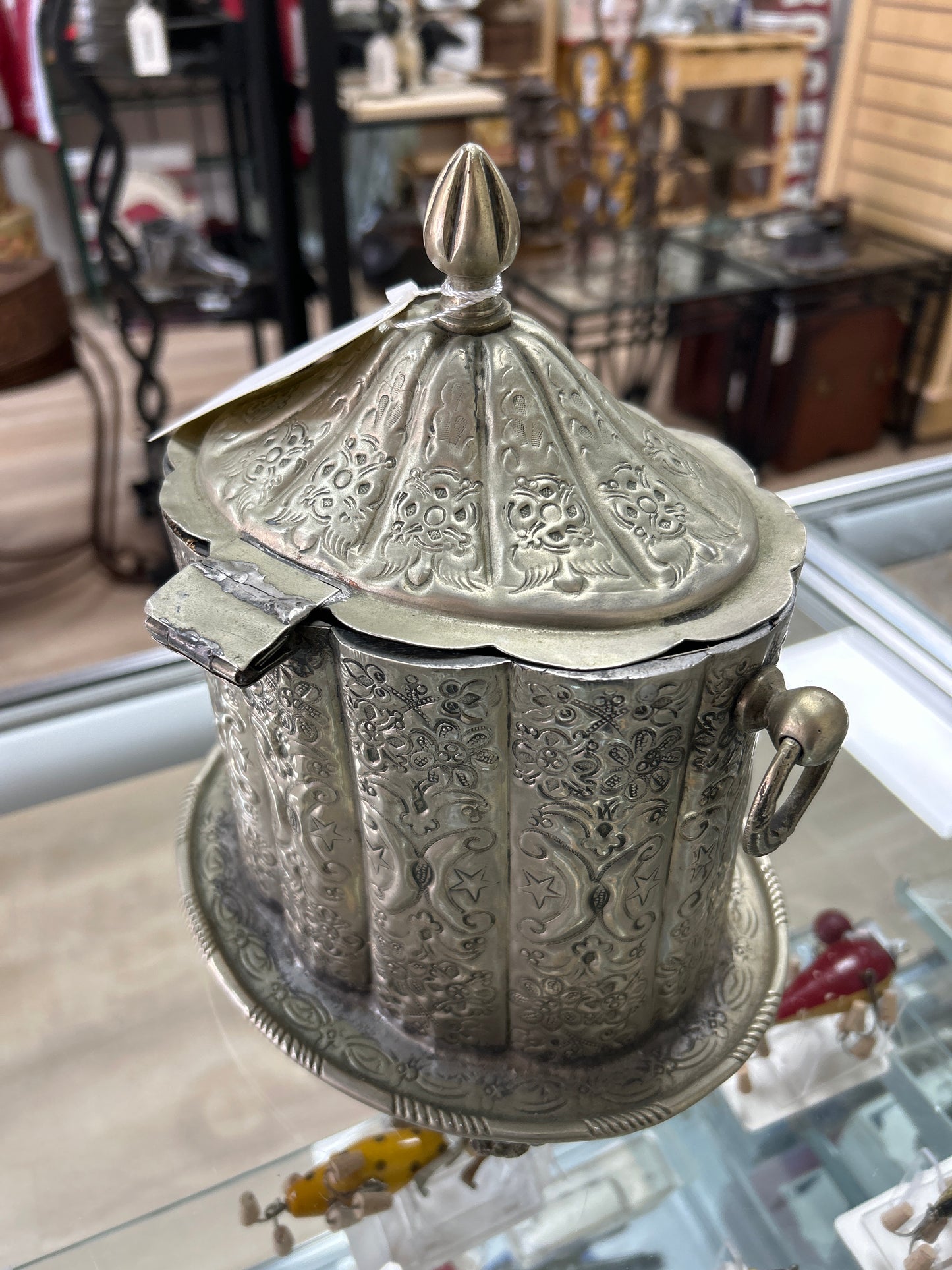 Vintage Moroccan Tea Caddy (w/ makers mark)