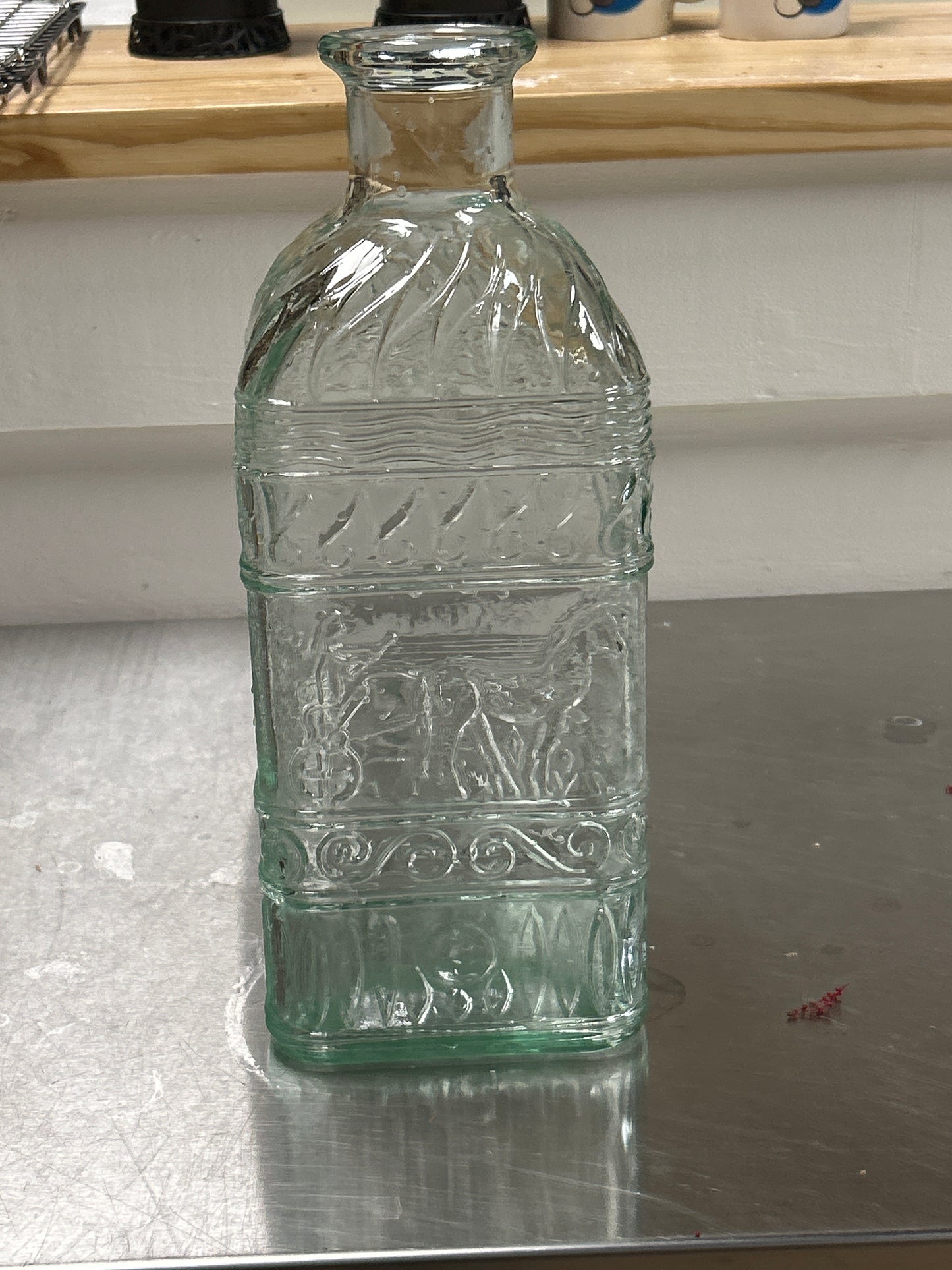 Embossed Glass Jar Made In Italy 15”