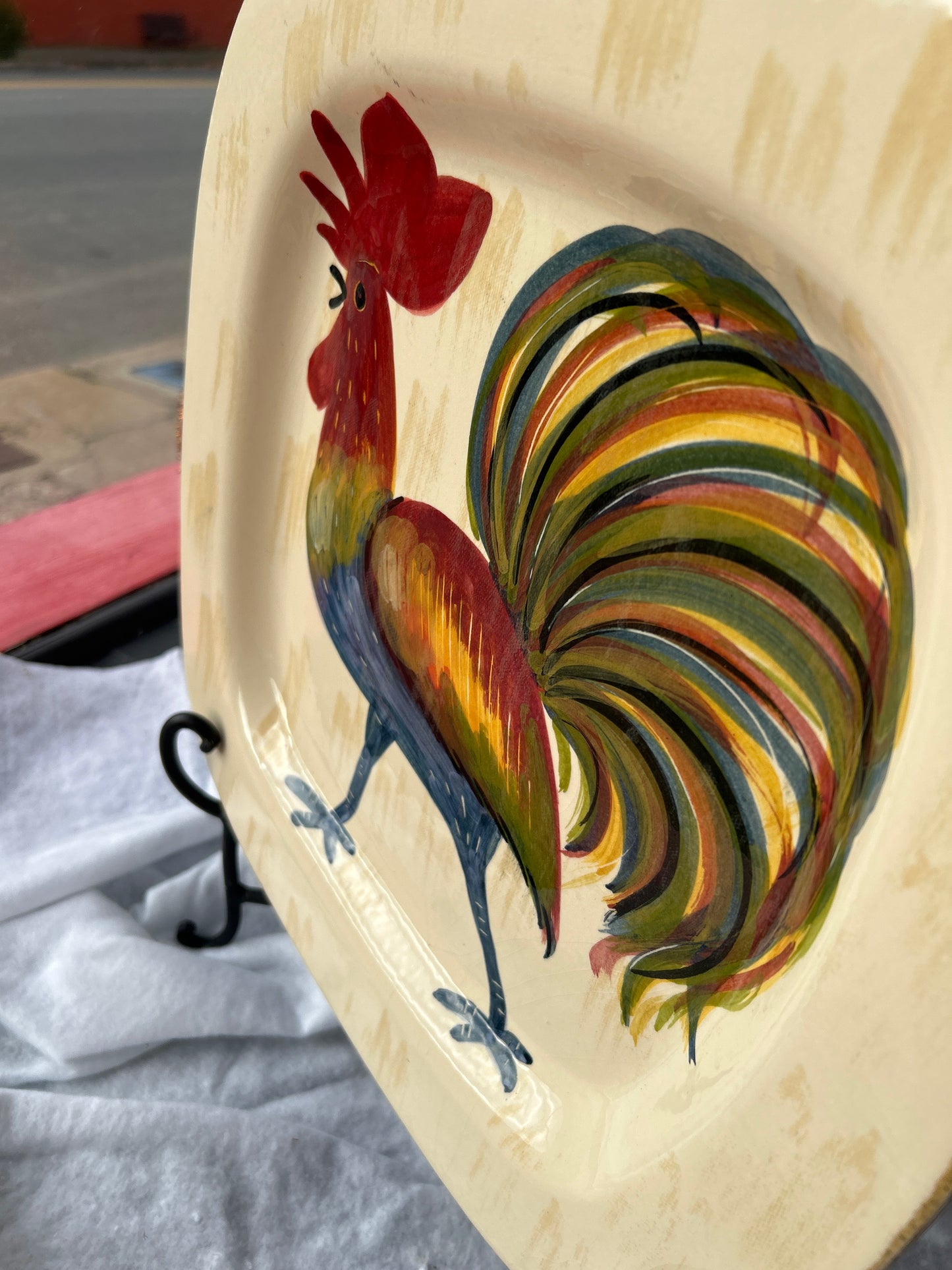 Chicken Plate (handmade Italy) with stand