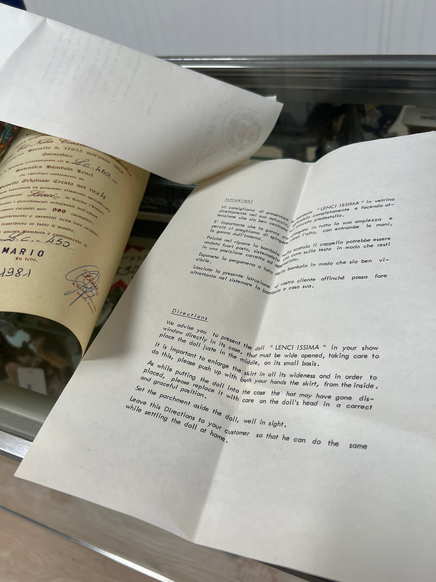 Vintage Lenci Doll w/ Documents