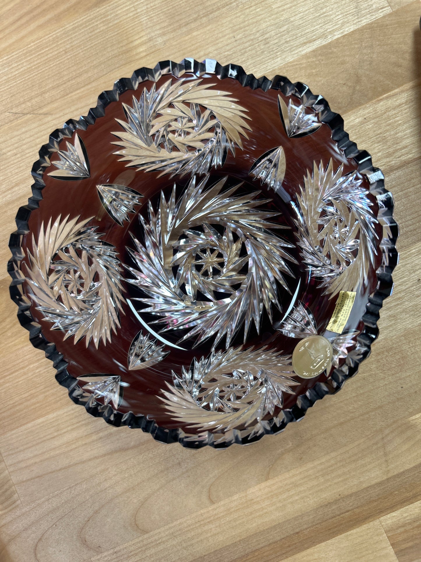 Vintage German H&K Hand Cut Crystal Bowl