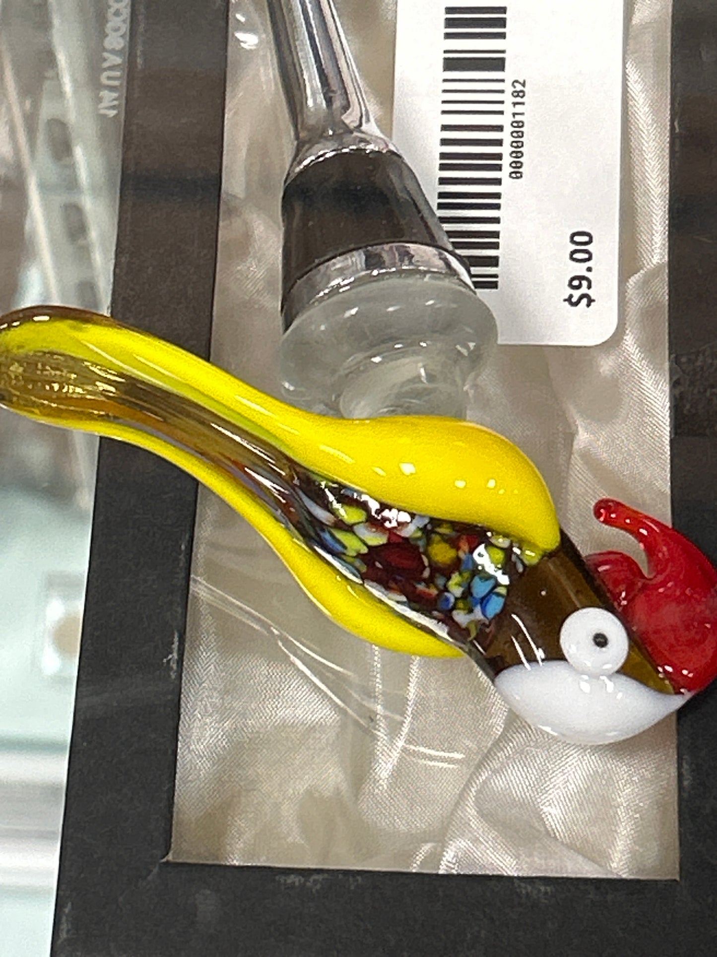 Glass Parrot Bottle Stopper