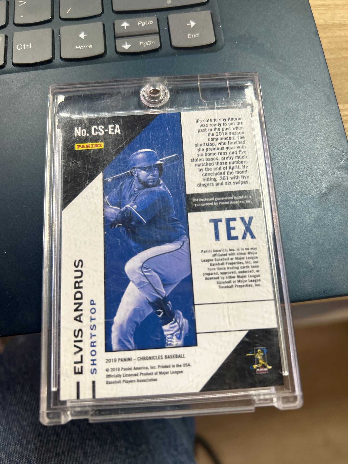 2019 Panini Chronicals Elvis Andrus 5 of 10 No. CS-EA
