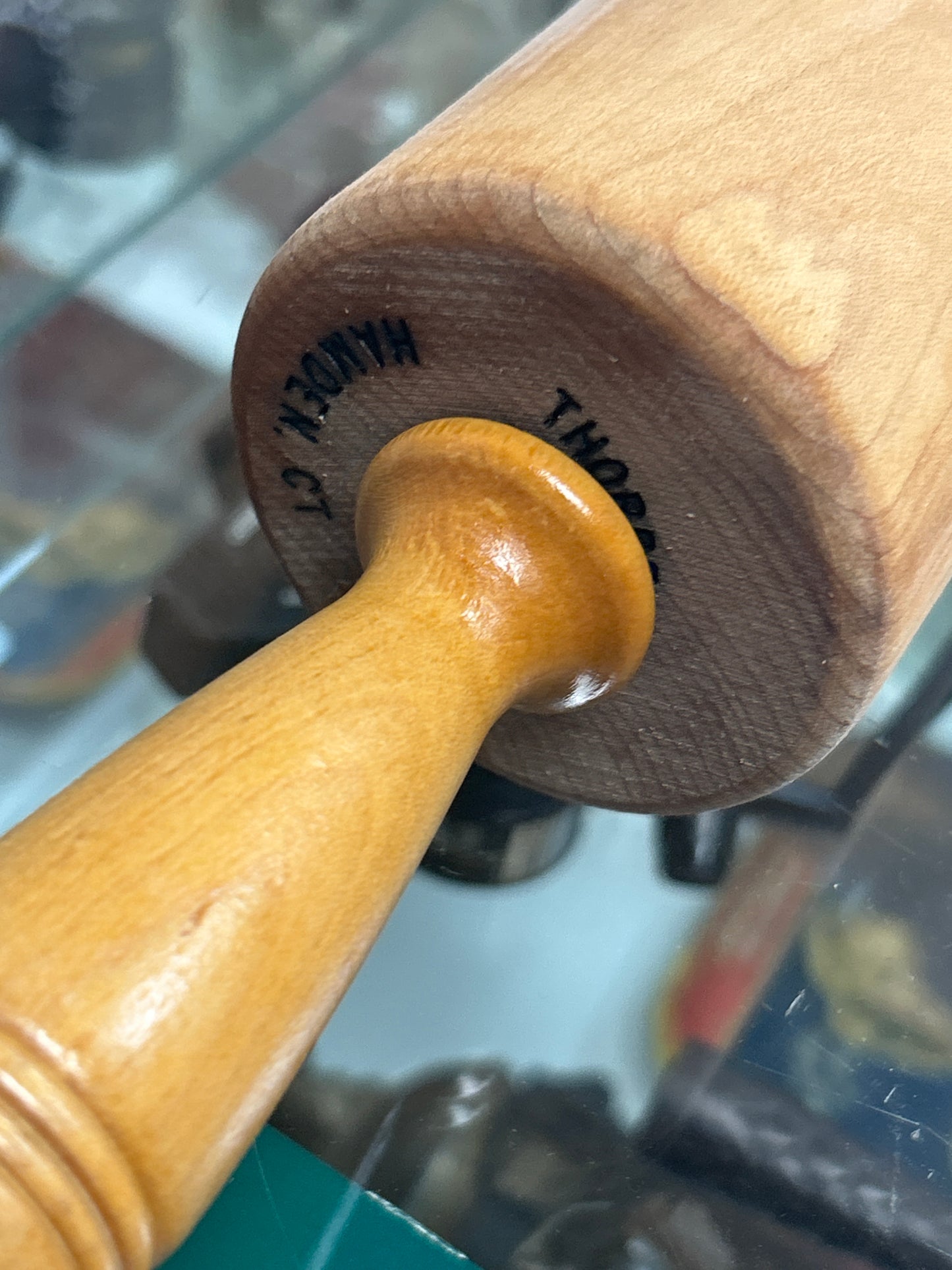 Vintage Thorpe Rolling Pin Co Hamden Connecticut Large Wood Rolling Pin 22” 12 barrel (EXCEPTIONAL CONDITION)