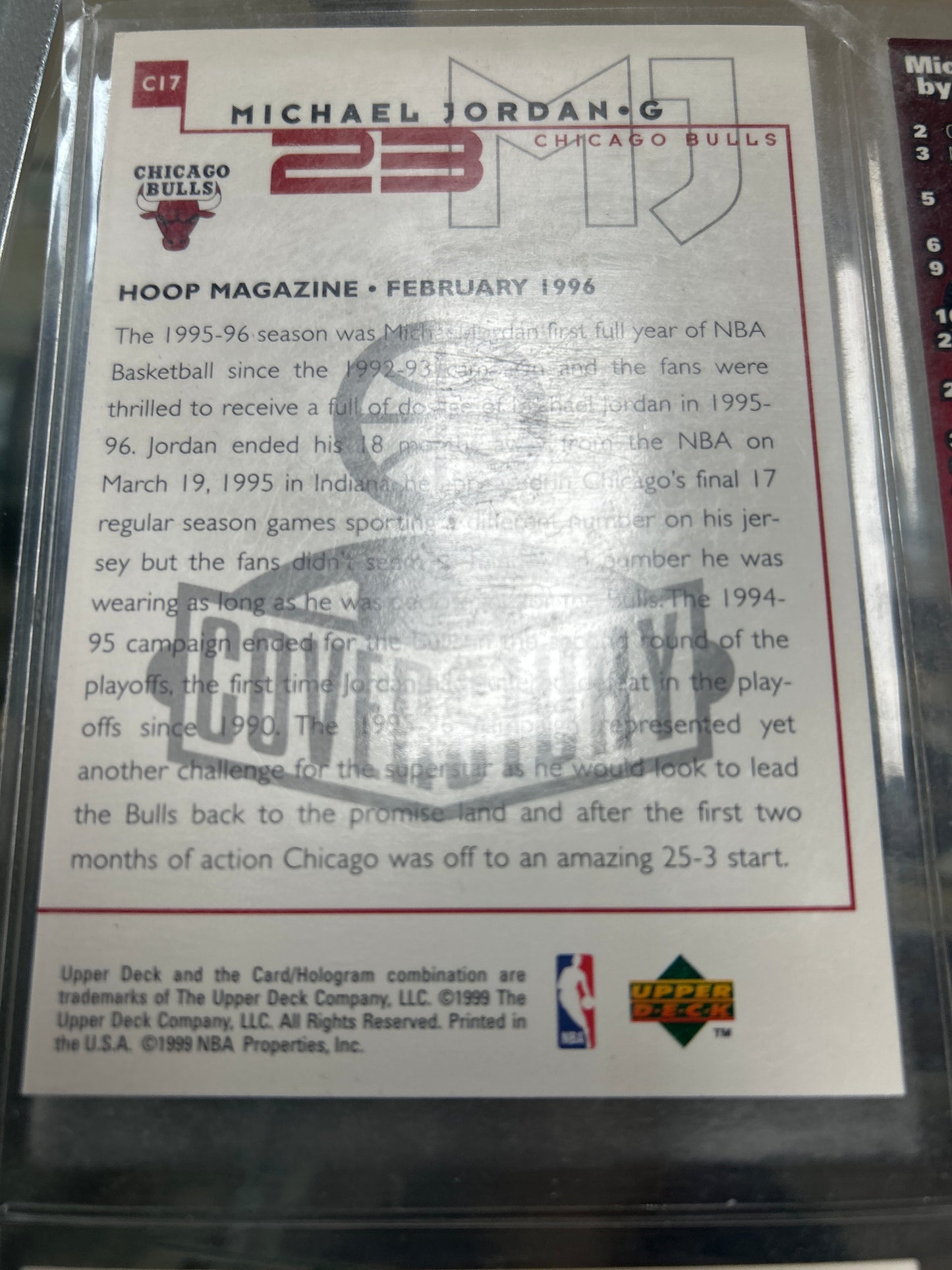 Upper Deck Jordan Jumbo Card “C17”