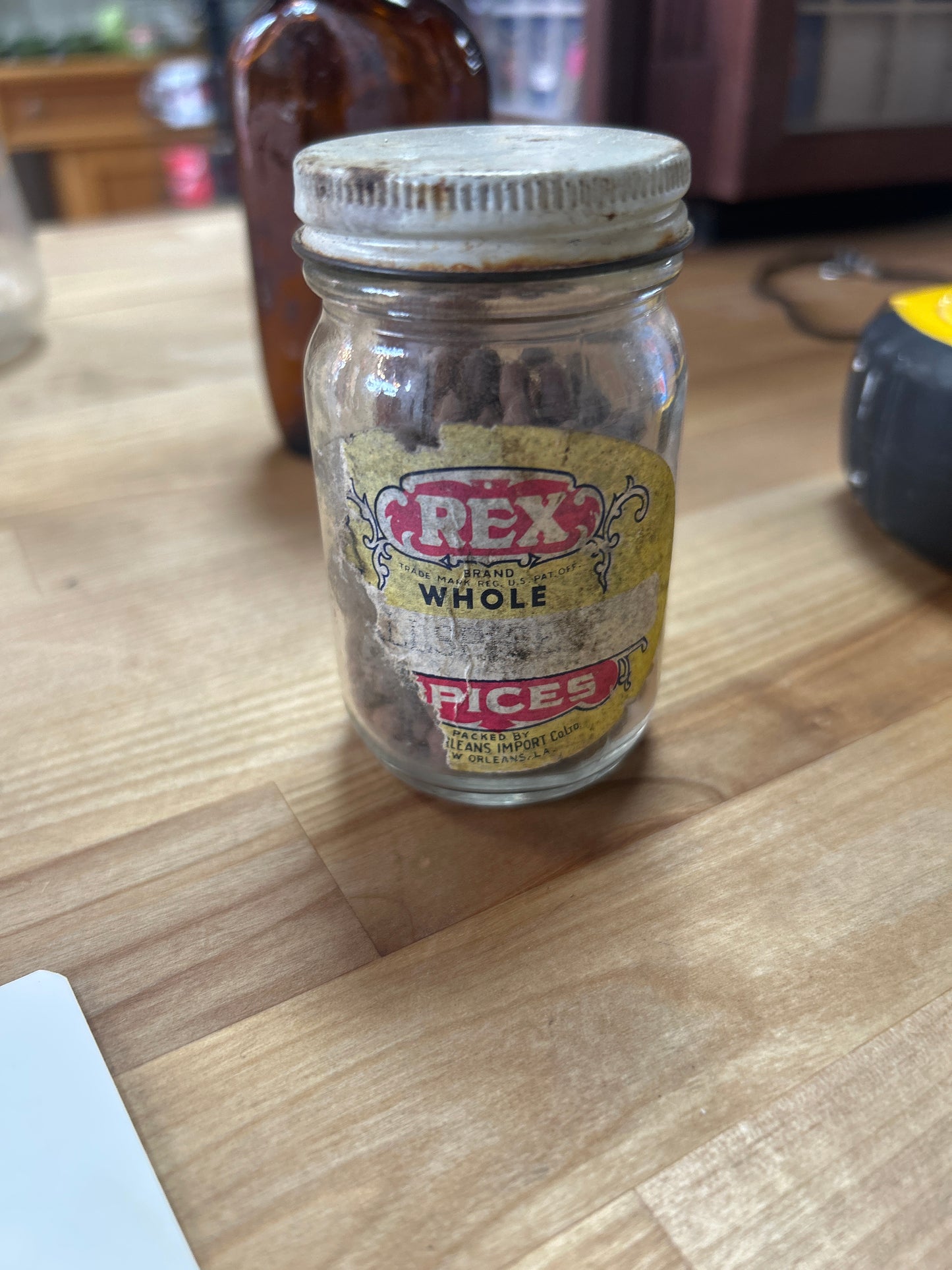 Vintage Rex Spices Jar (not for consumption)
