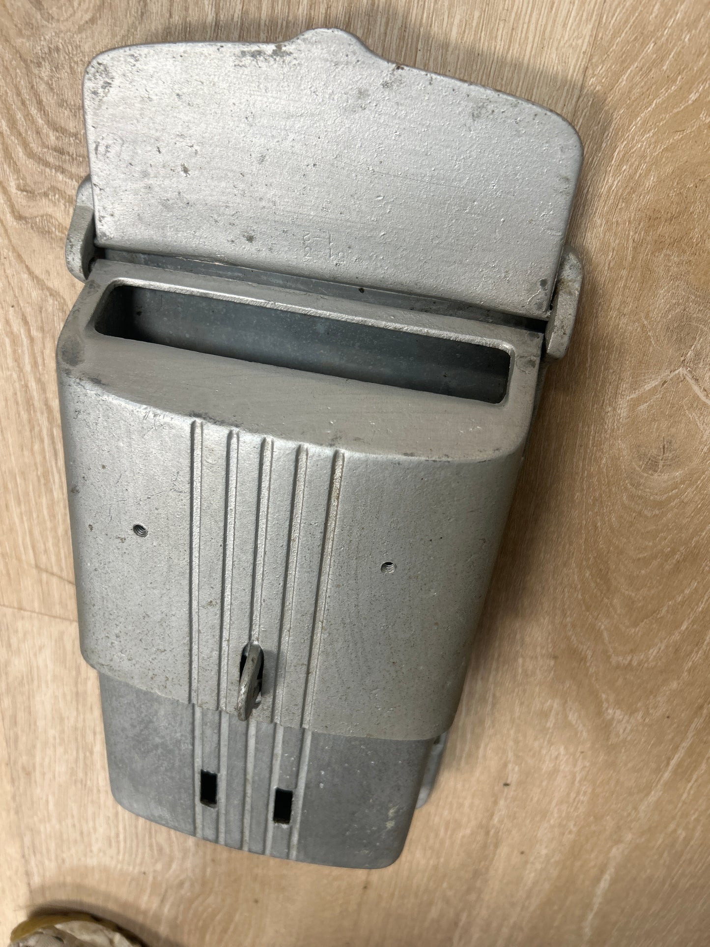 Vintage Slotted Aluminum Wall Mailbox