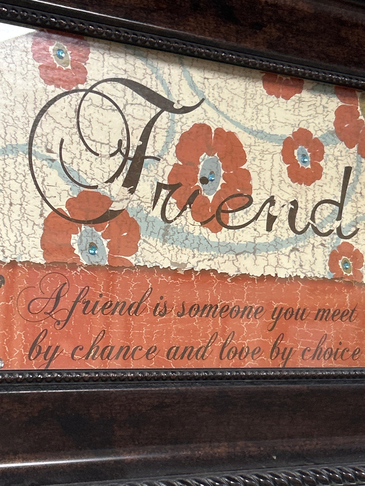 Framed “Friend” art