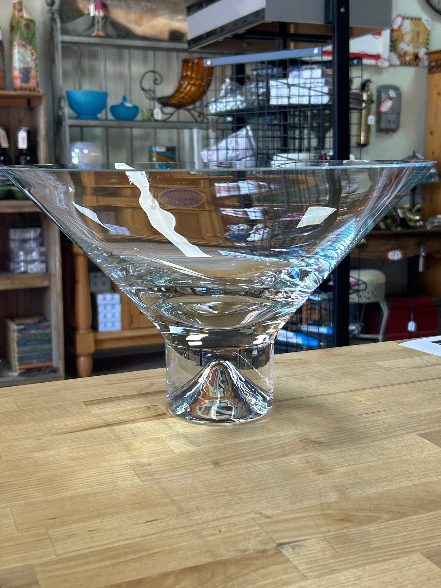 XL Badash Crystal Monaco Pedestal Bowl (preowned has nick in rim)