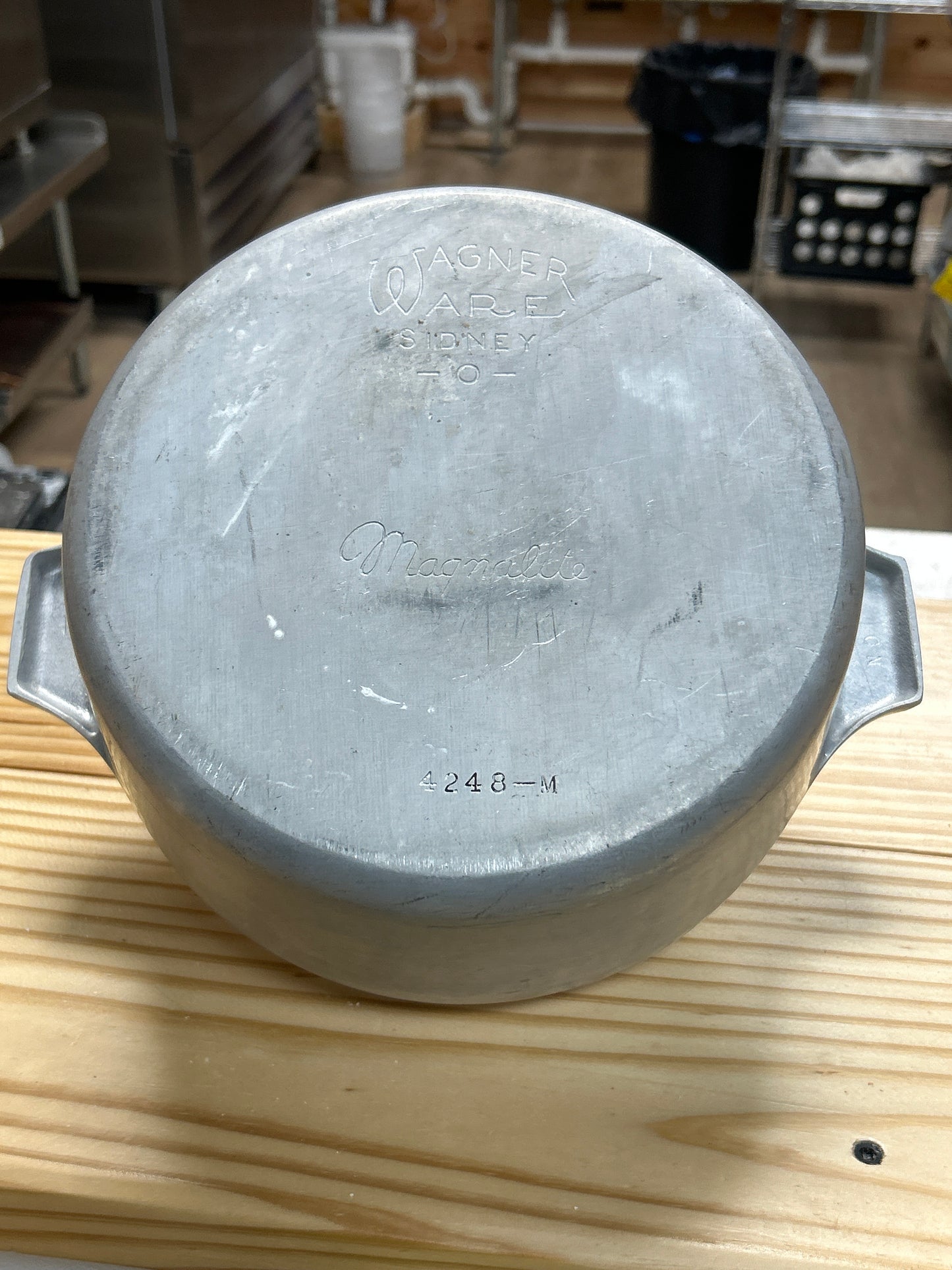 Vtg Wagner Ware Sidney 0 Magnalite Round Dutch Oven Roaster Pot w/Lid 4248-M