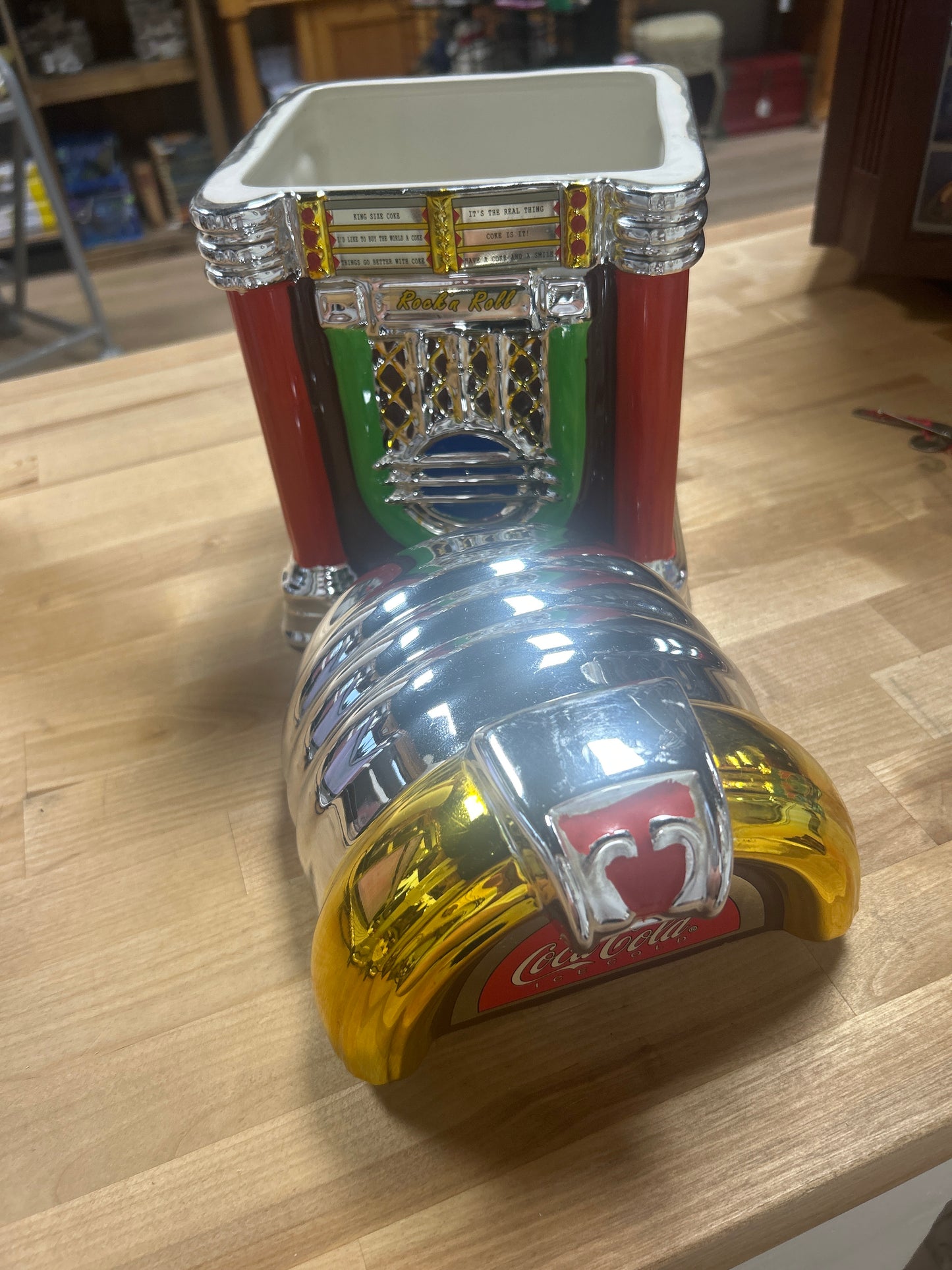 Vintage Gibson 2002 Coca Cola Coke Jukebox Cookie Jar preowned
