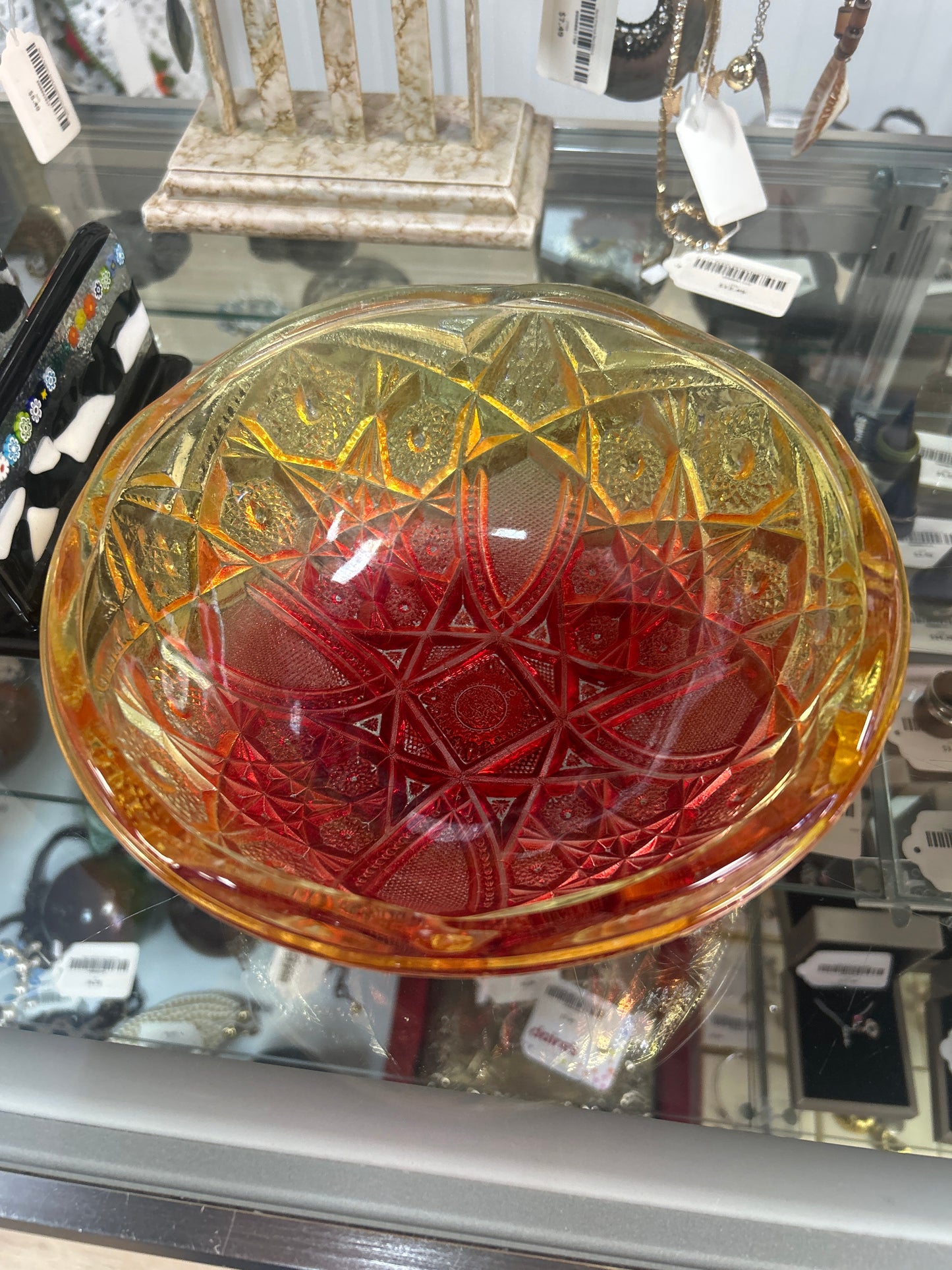 Jeannette Glass Company Hobstar bowl 8”