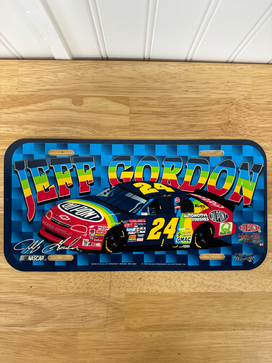 1996 Vintage NASCAR Jeff Gordon #24 License Plate Wincraft Made in USA
