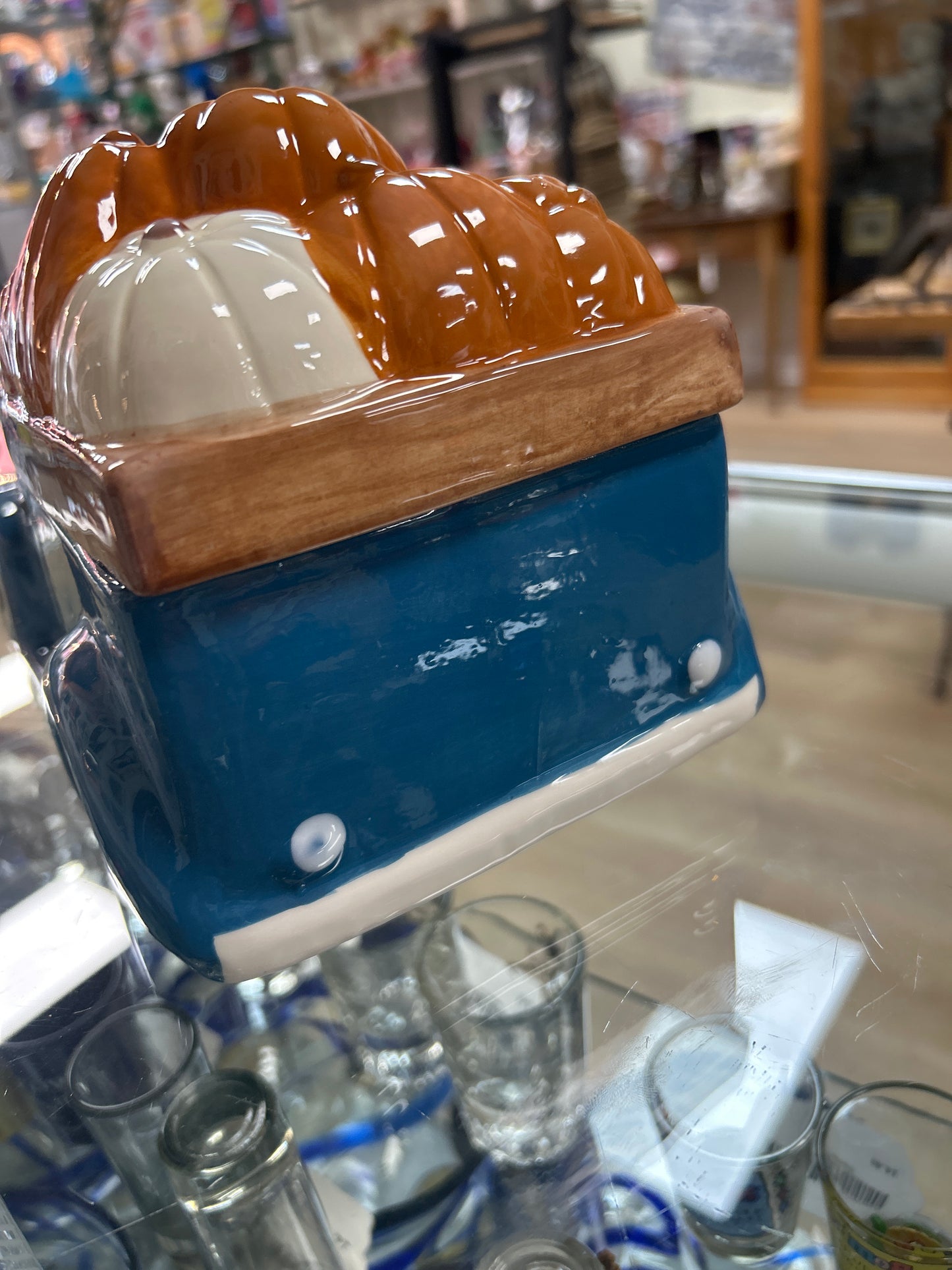 Vintage Blue Truck Cookie Jar