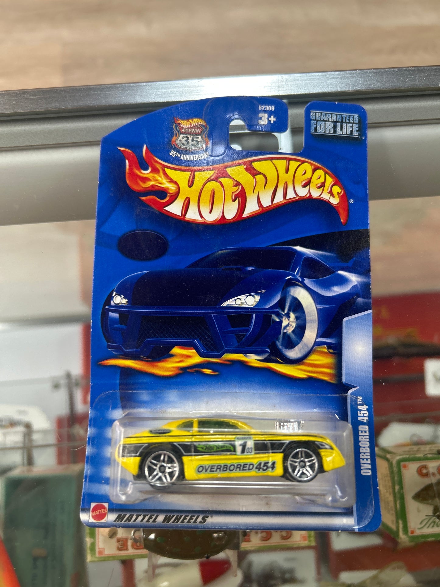 HOT WHEELS-OVERBORED 454-35TH ANV-2002-SEALED ON CARD