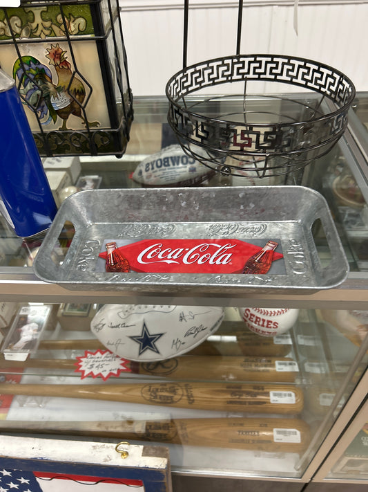 Coke Tin Coca-Cola (stamped handles) 12”