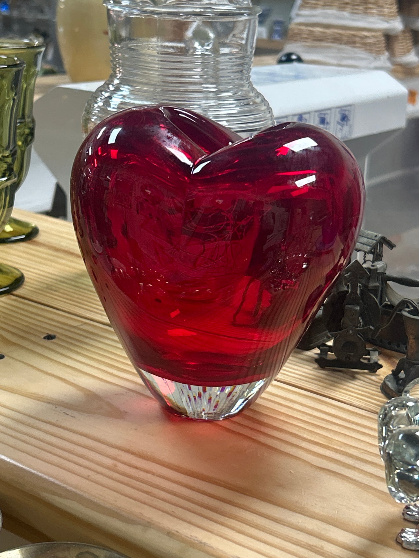 Glass Heart 7” tall