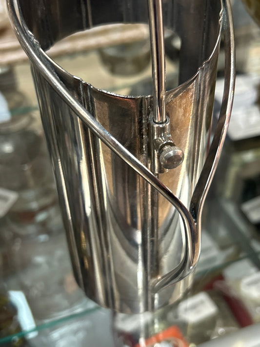 Vintage Silver Plated Wine Caddy, bottle holder with neck clamp