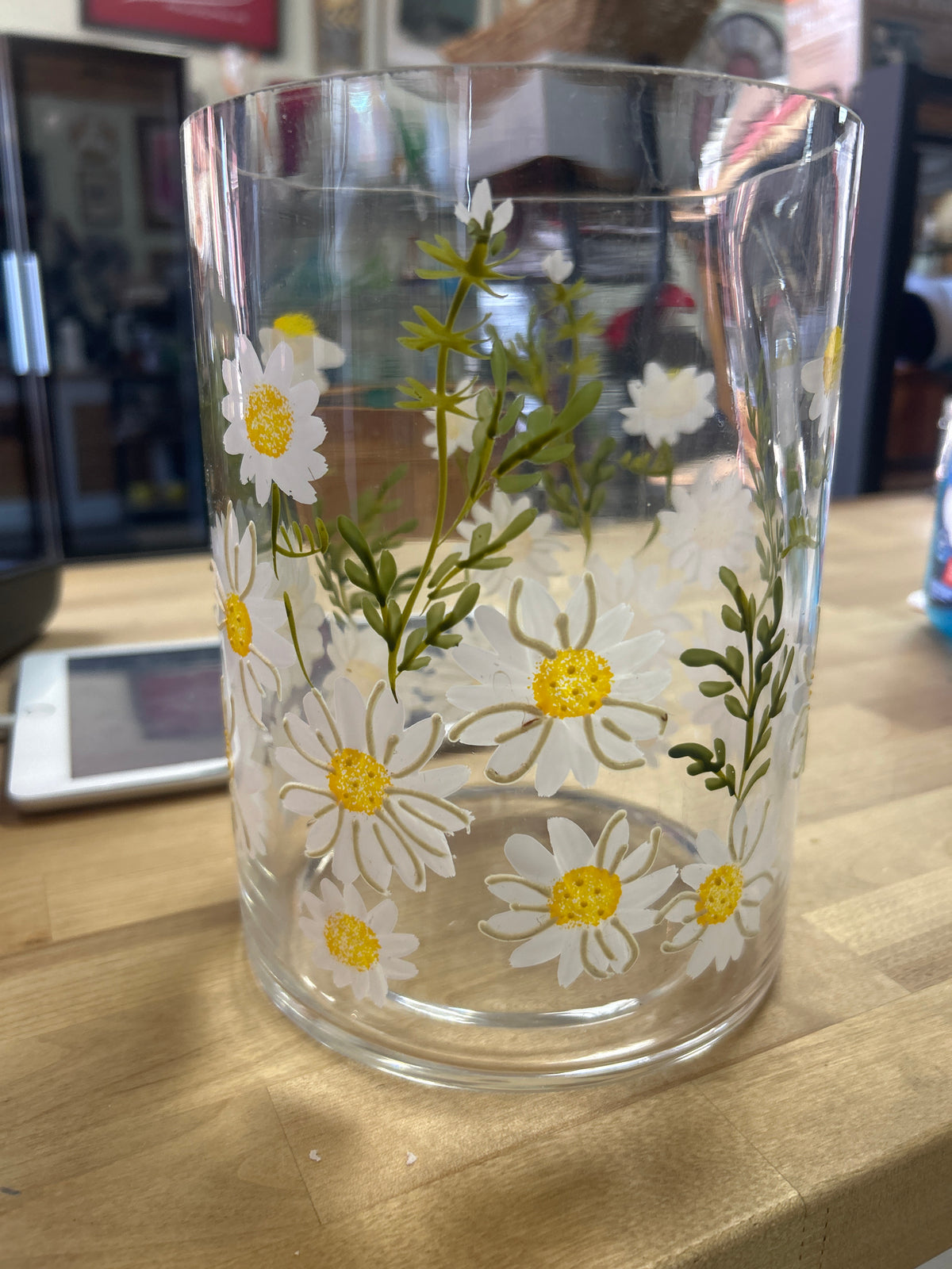 Handpainted Daisy Daisies Vase