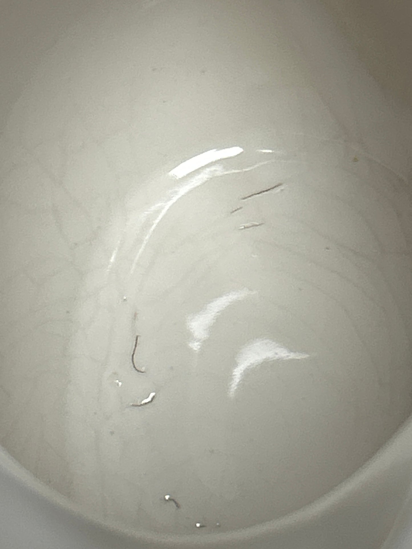 Antique ironstone pitcher with great crazing; USA 6”