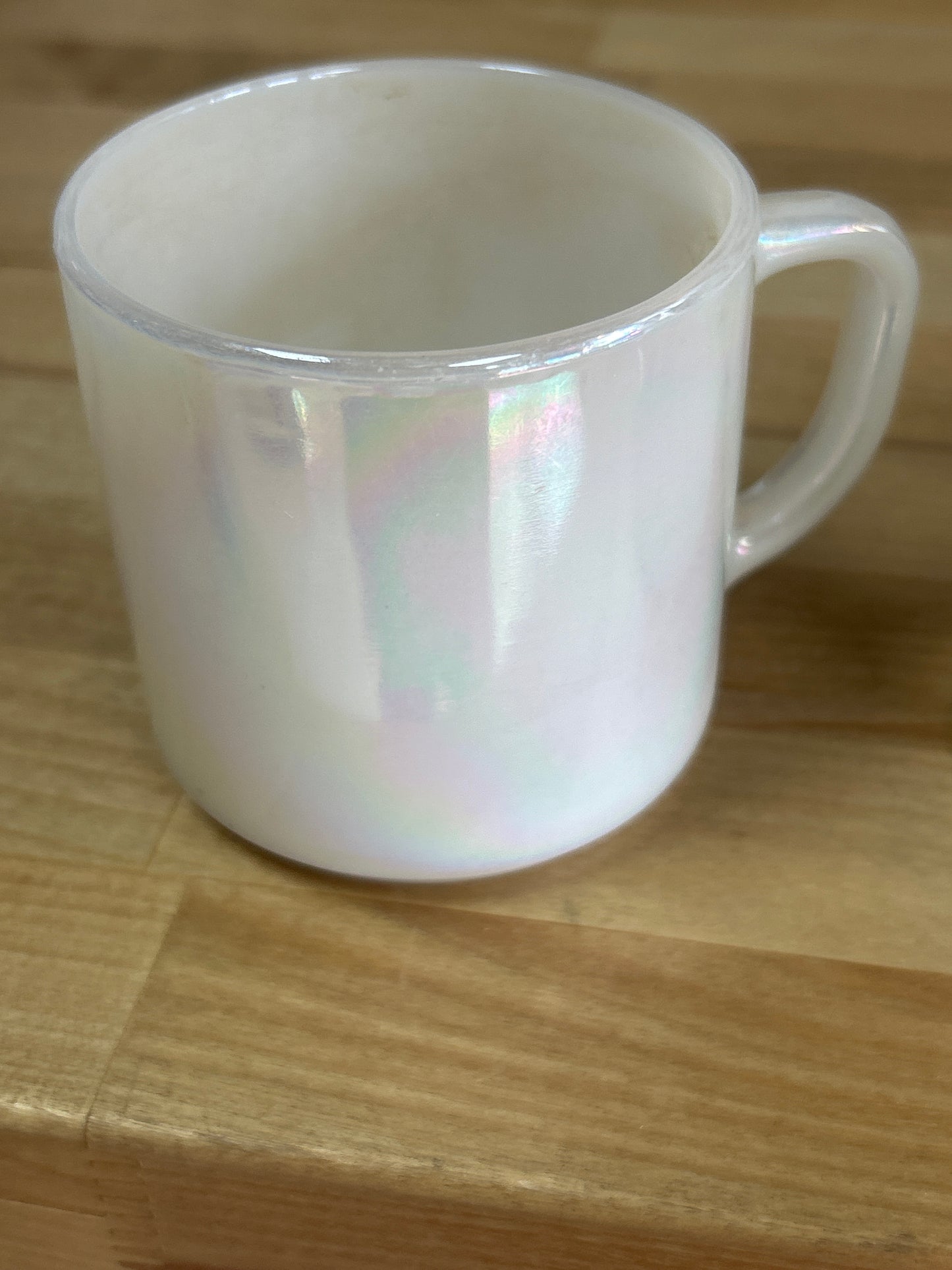 Vintage Federal USA Moonglow Iridescent Opalescence Coffee Mug Cup (set of 2)