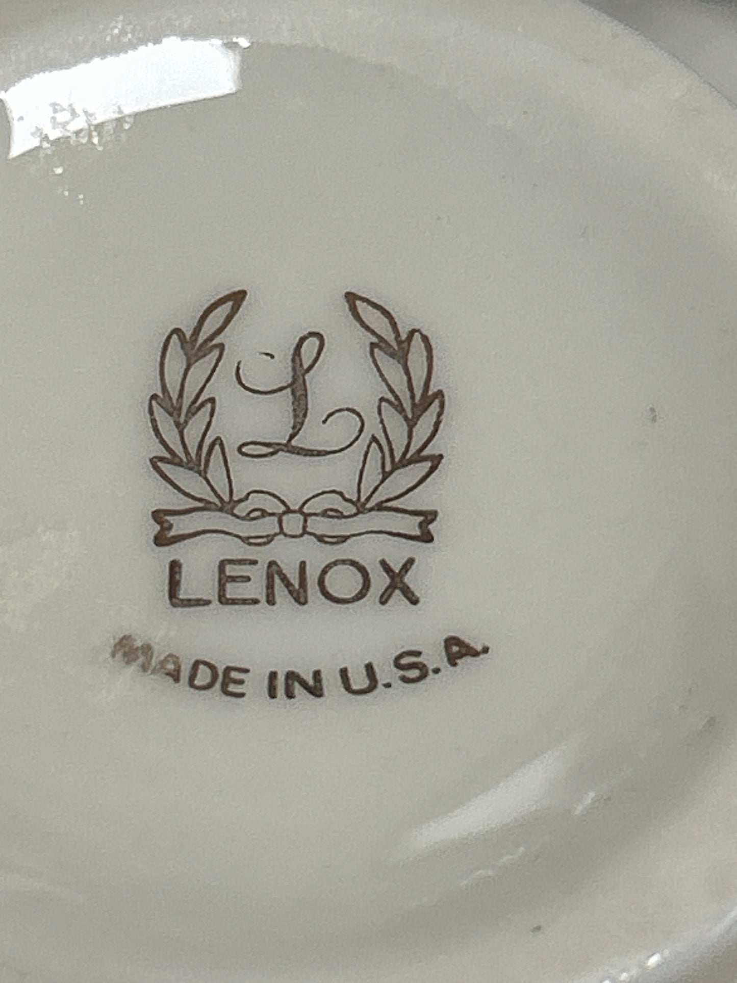 Vintage Lenox Sweet Briar Small Round Ribbed Bud Vase Gold Trim Made In USA
