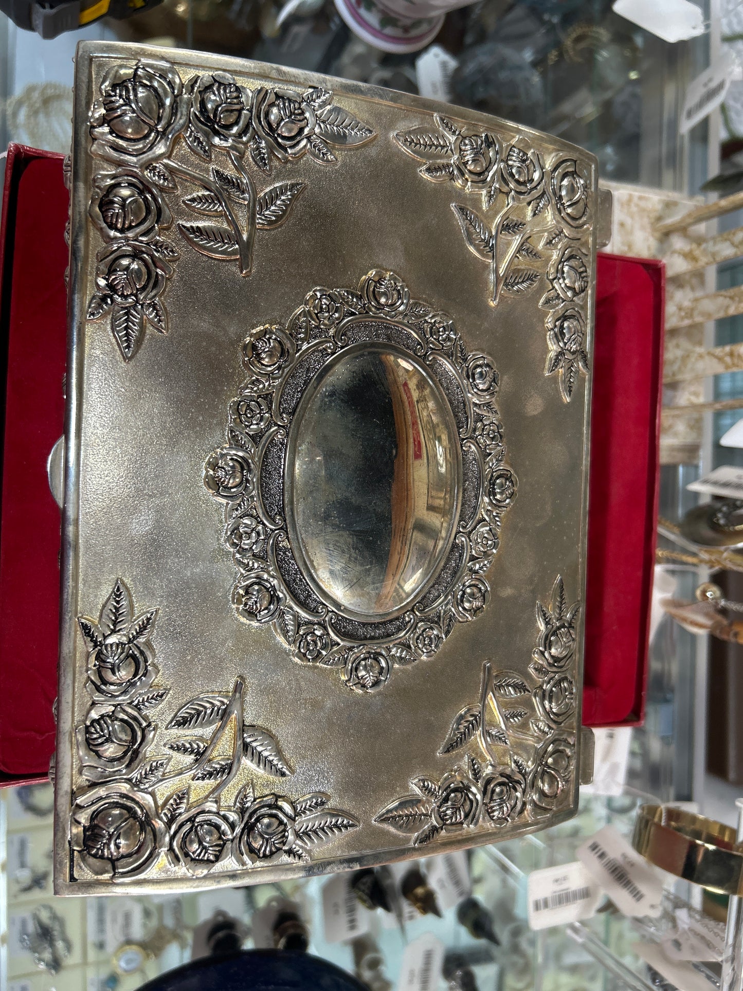 Vintage Godinger Silver Plated Velvet Lined Jewelry Trinket Box pre-owned
