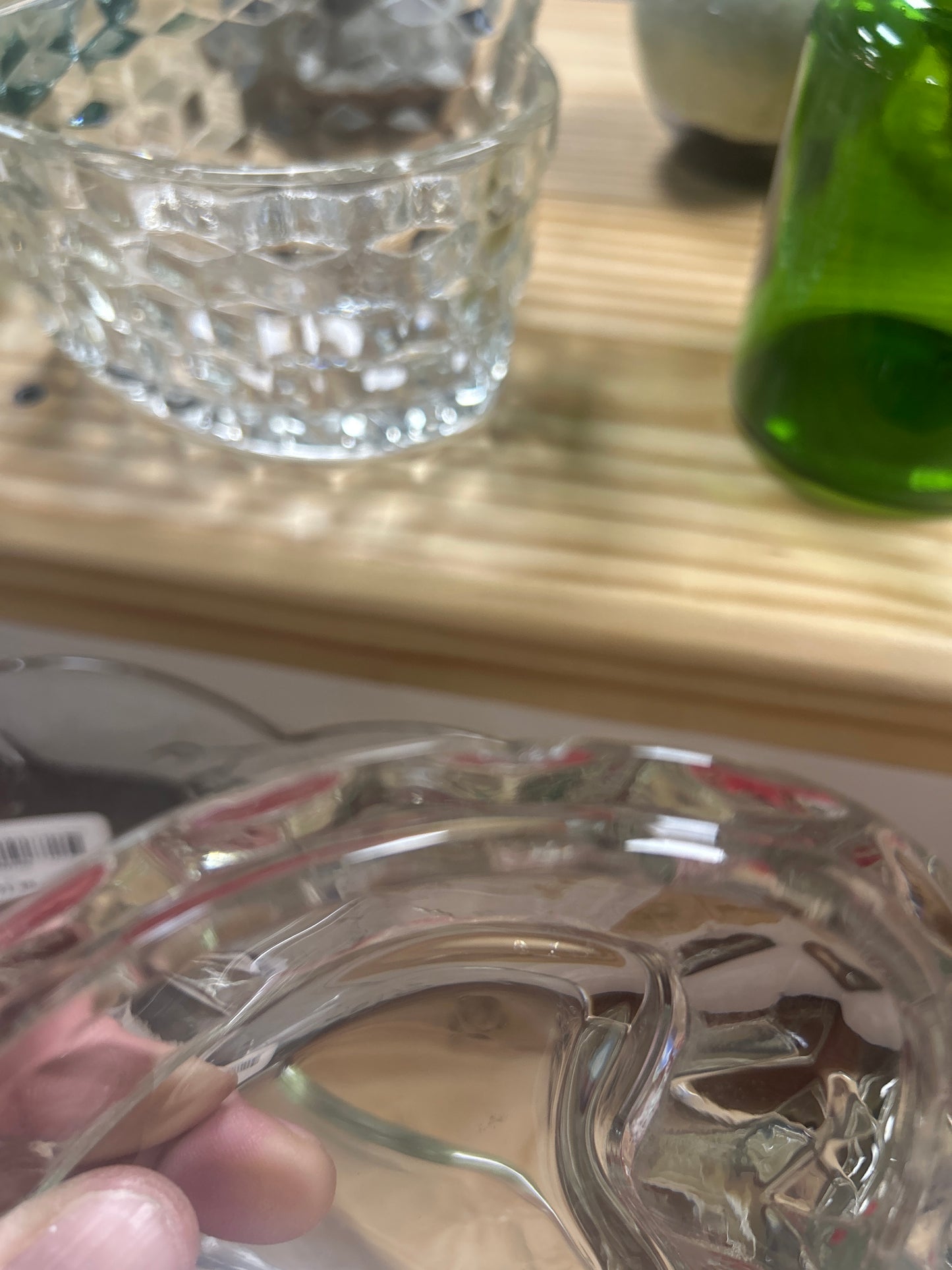Vintage Vintage HOMCO Glass Heart Candy Dish Trinket Box w/ Lid Dresser Jewelry 6.5x5.5" (small chip in lid)