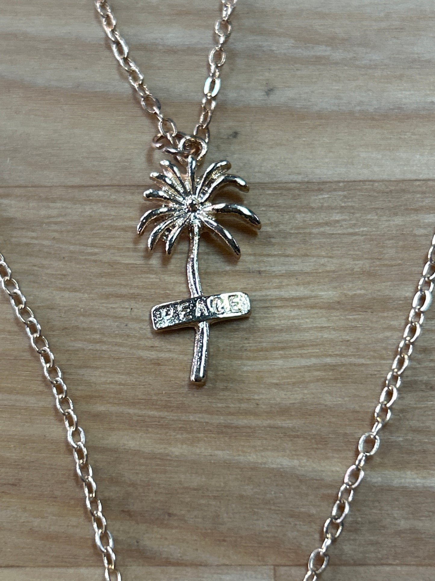Peace 3 Charm Necklace