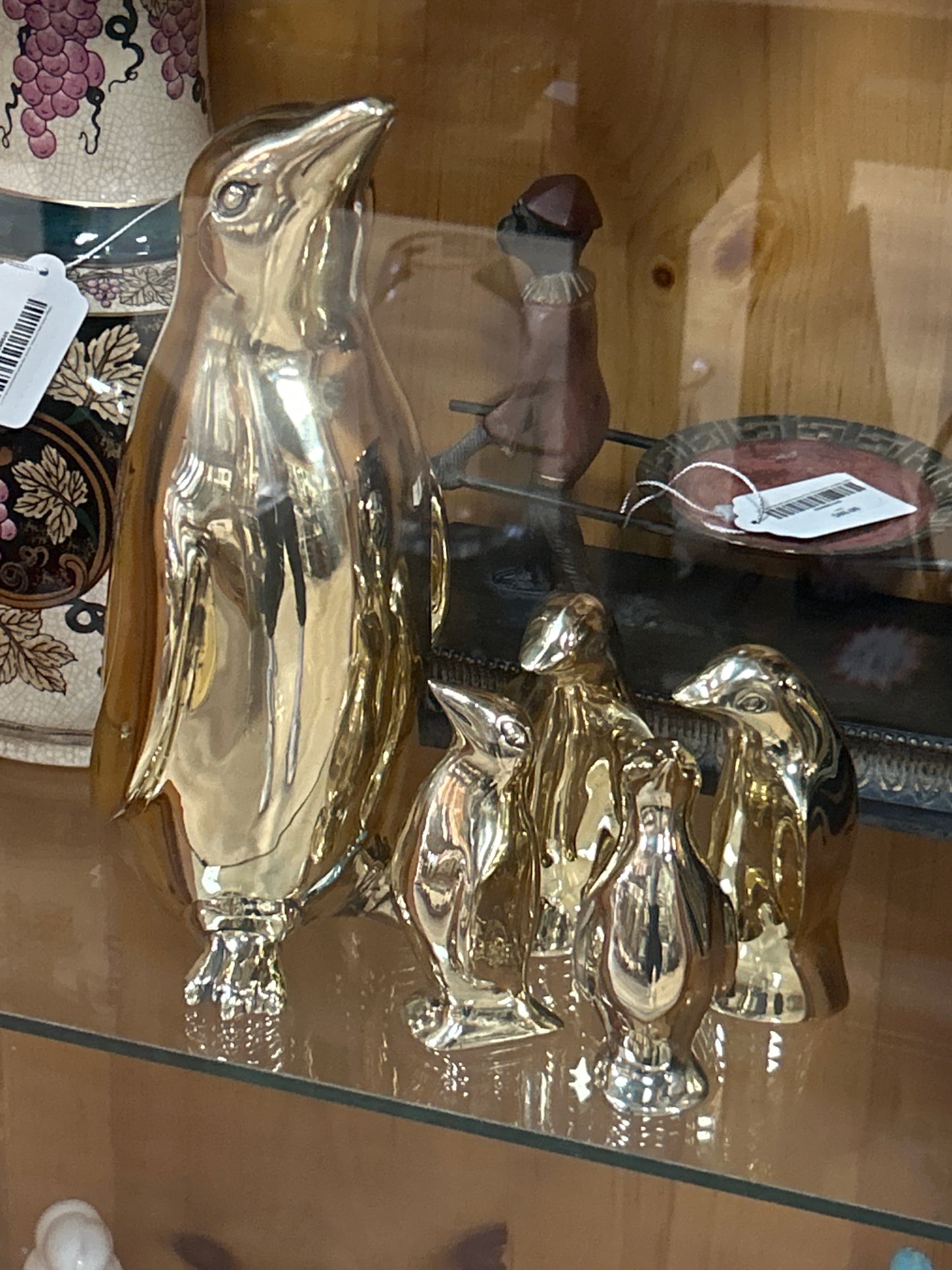 Vintage Brass Penguin Family (set of 5)