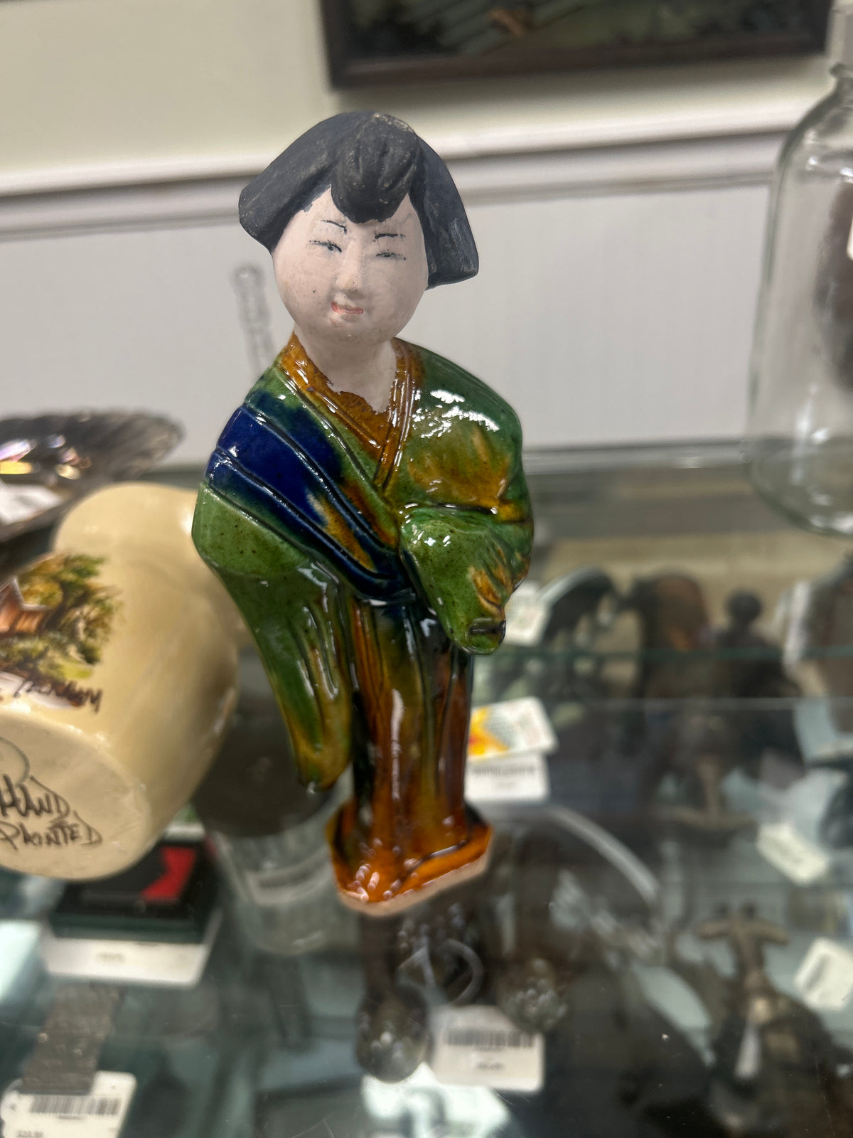 Glazed Clay Statue of Chinese Woman