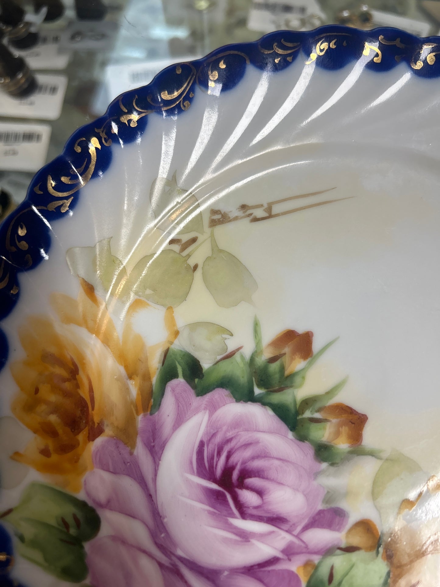 Antique/Vintage Nippon Plates Hand Painted Egghshell Porcelain 8 1/2”