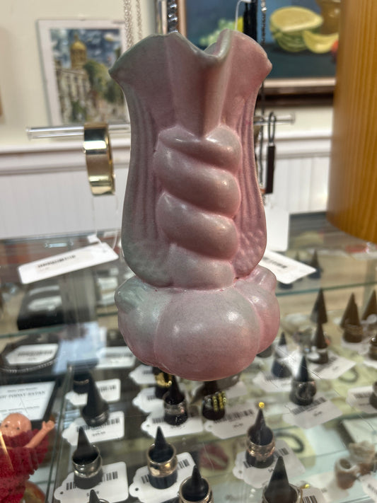 Vintage Niloak Pottery Winged Victory Vase 7”