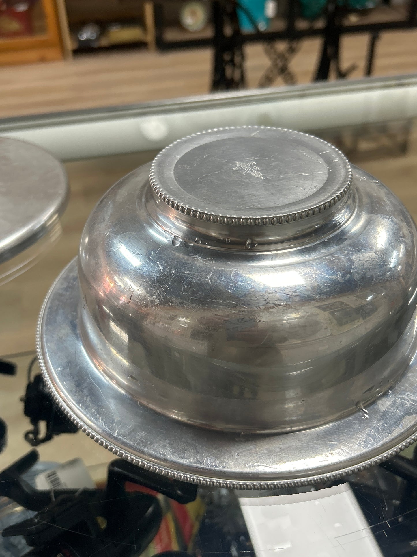 Vintage B.W Buenilum Aluminum Casserole Dish w/ Hammered lid