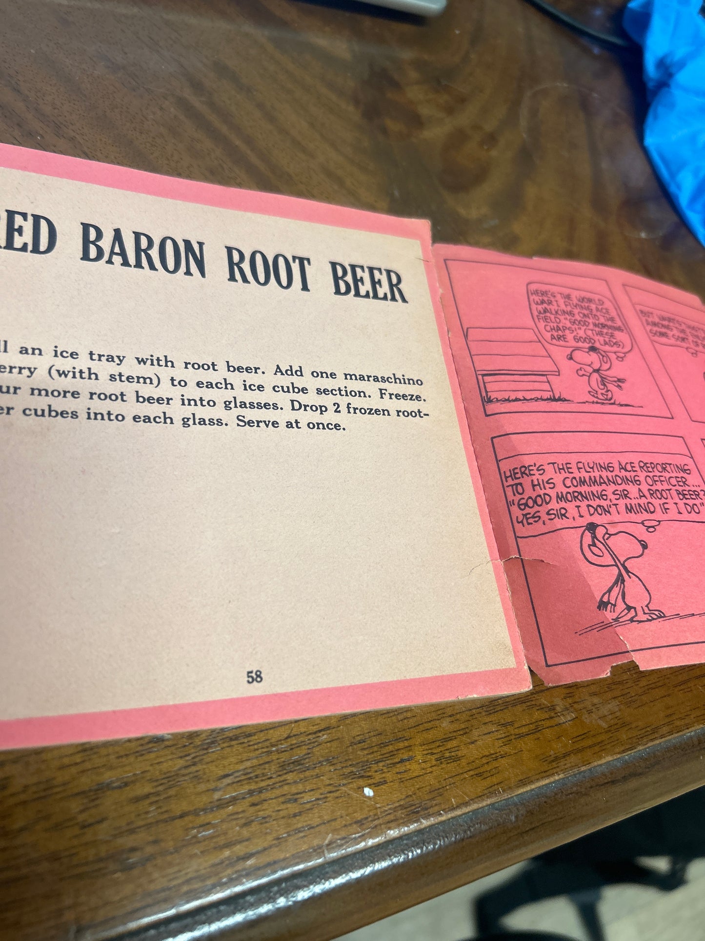 1970 Peanuts Lunch Bag Cook Book (rough shape)