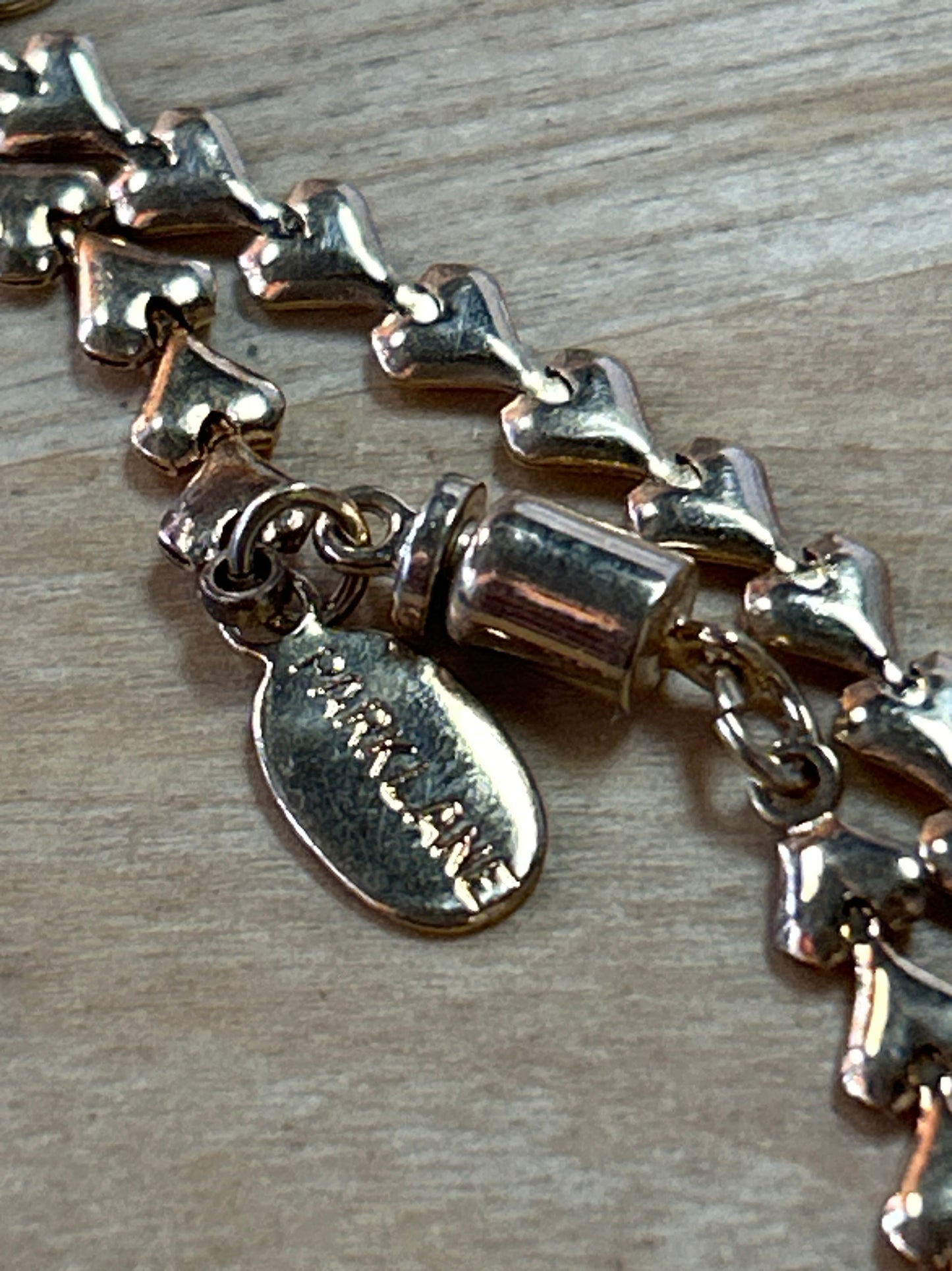 Parkland Heart Necklace w/ Bracelet gold tone (preowned)