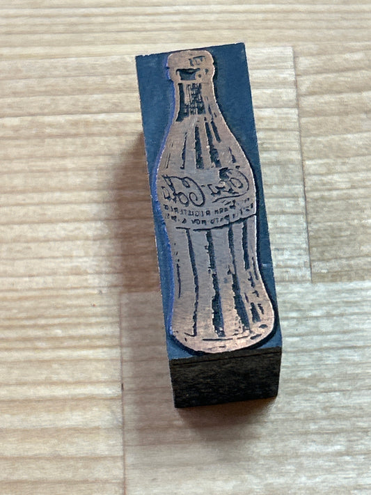 Printing press block Coca-Cola Coke