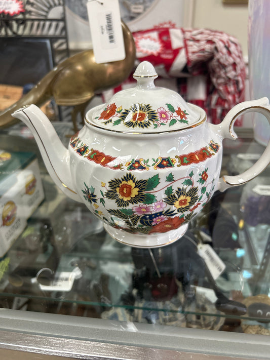 Windsor Teapot, Floral Blossom Pattern; model 4373 CA marked on the bottom, Made England, 1950's
