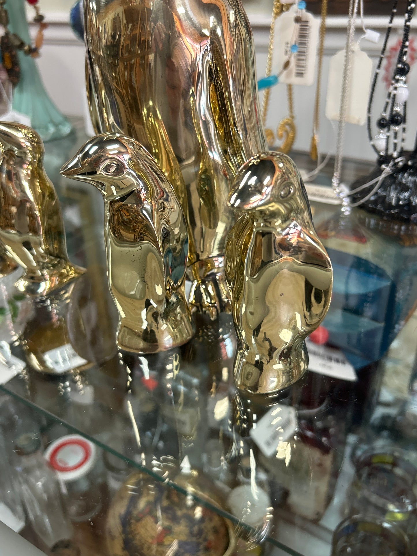 Vintage Brass Penguin Family (set of 5)