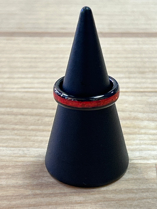 Ring size 3.5 red and black