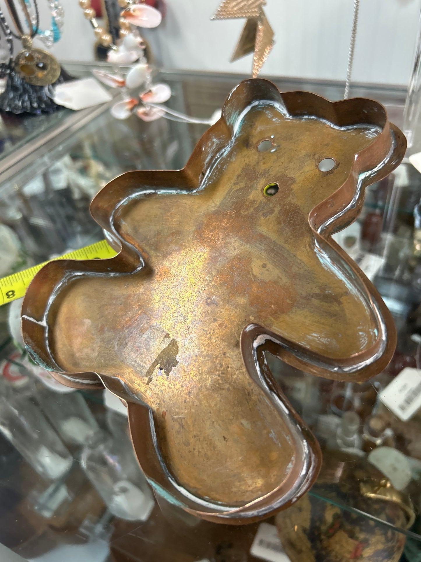 Vintage Cape Cod Copper Works Large Copper Teddy Bear Cookie Cutter