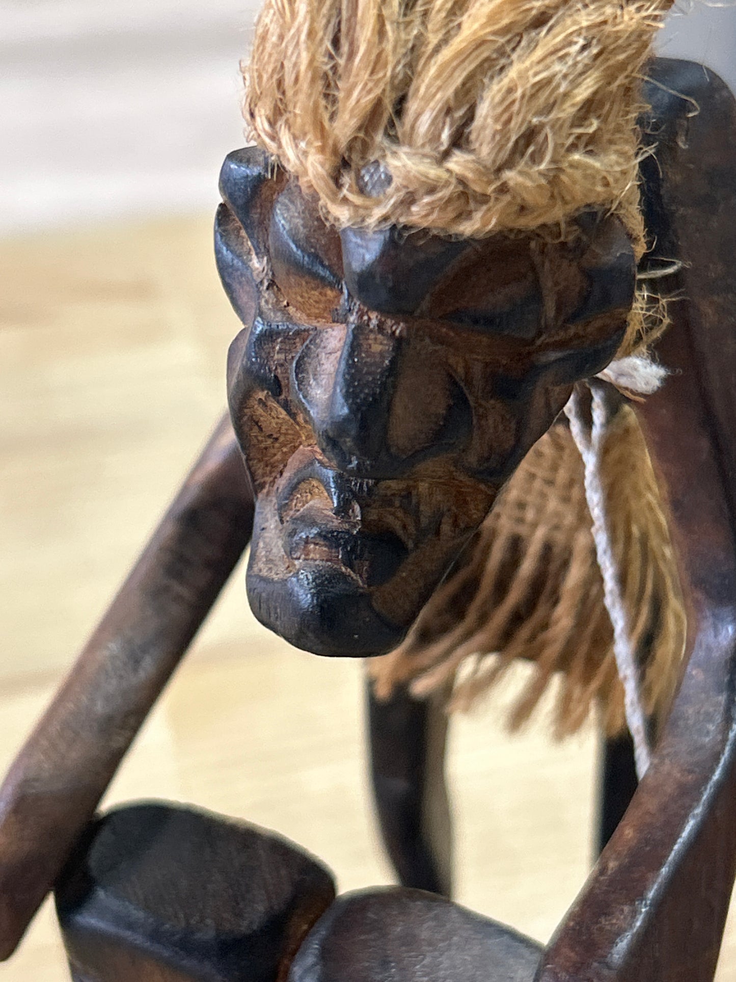 Bali Hand Made Carved Wood Sculpture Folk Art 8”