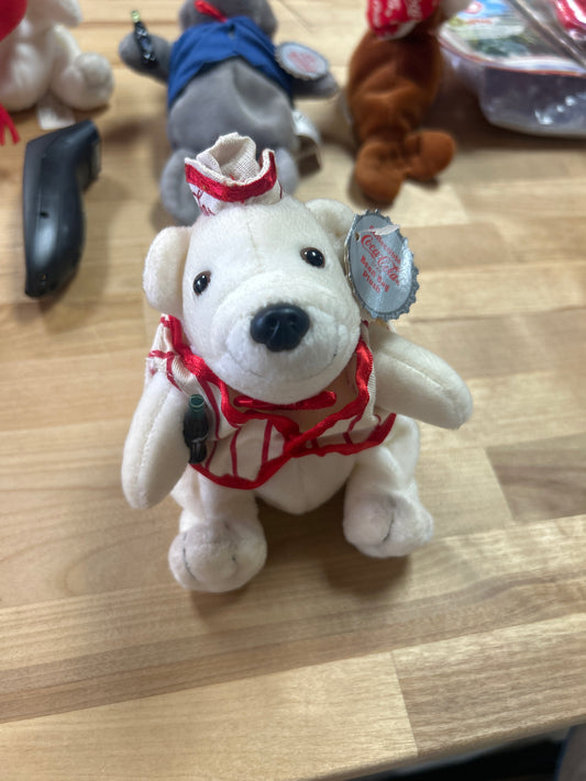 Coca cola bean bag plush polar bear 1998